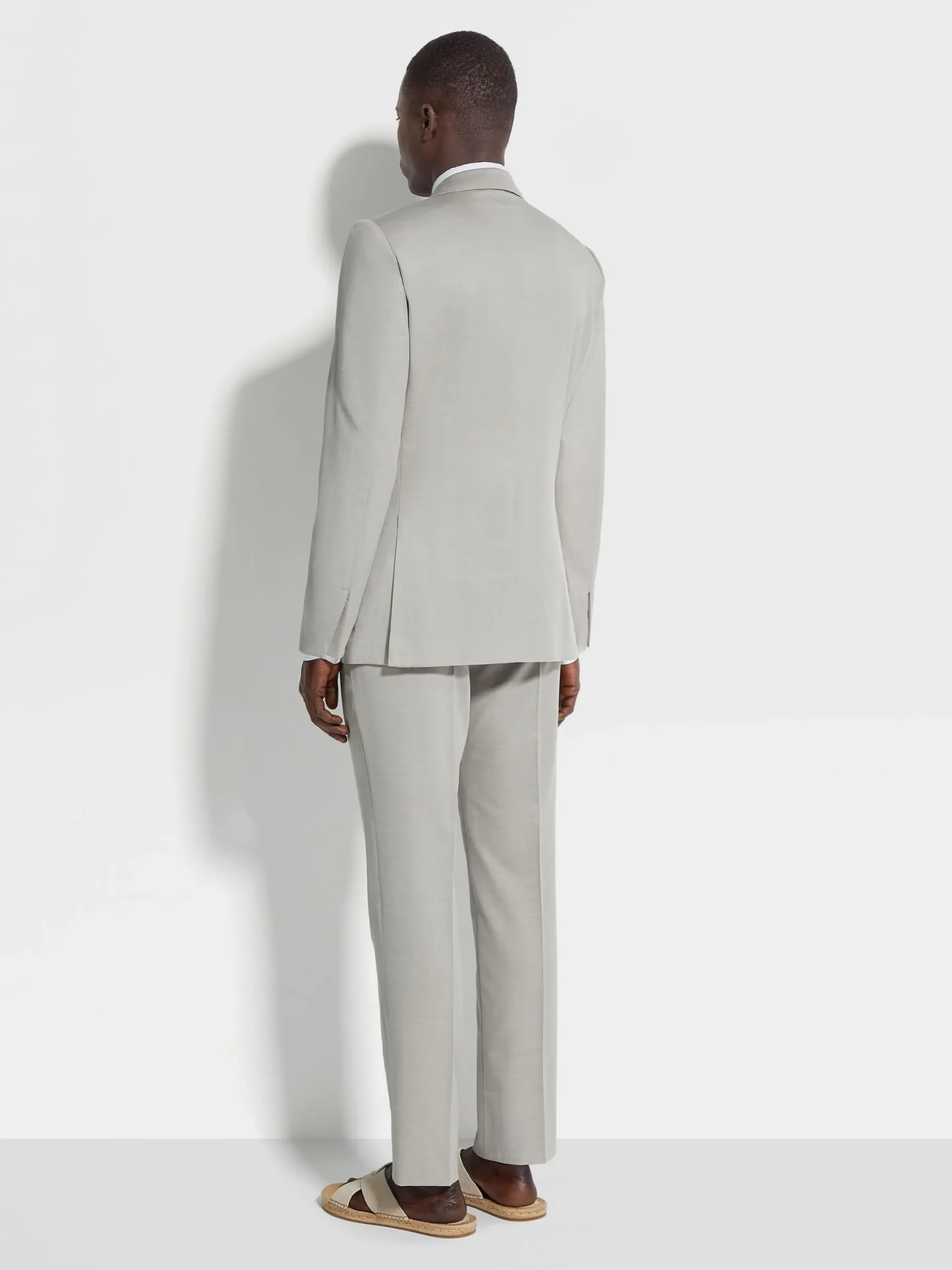 Suits>ZEGNA Light Beige Centoventimila Wool Suit LightBeige