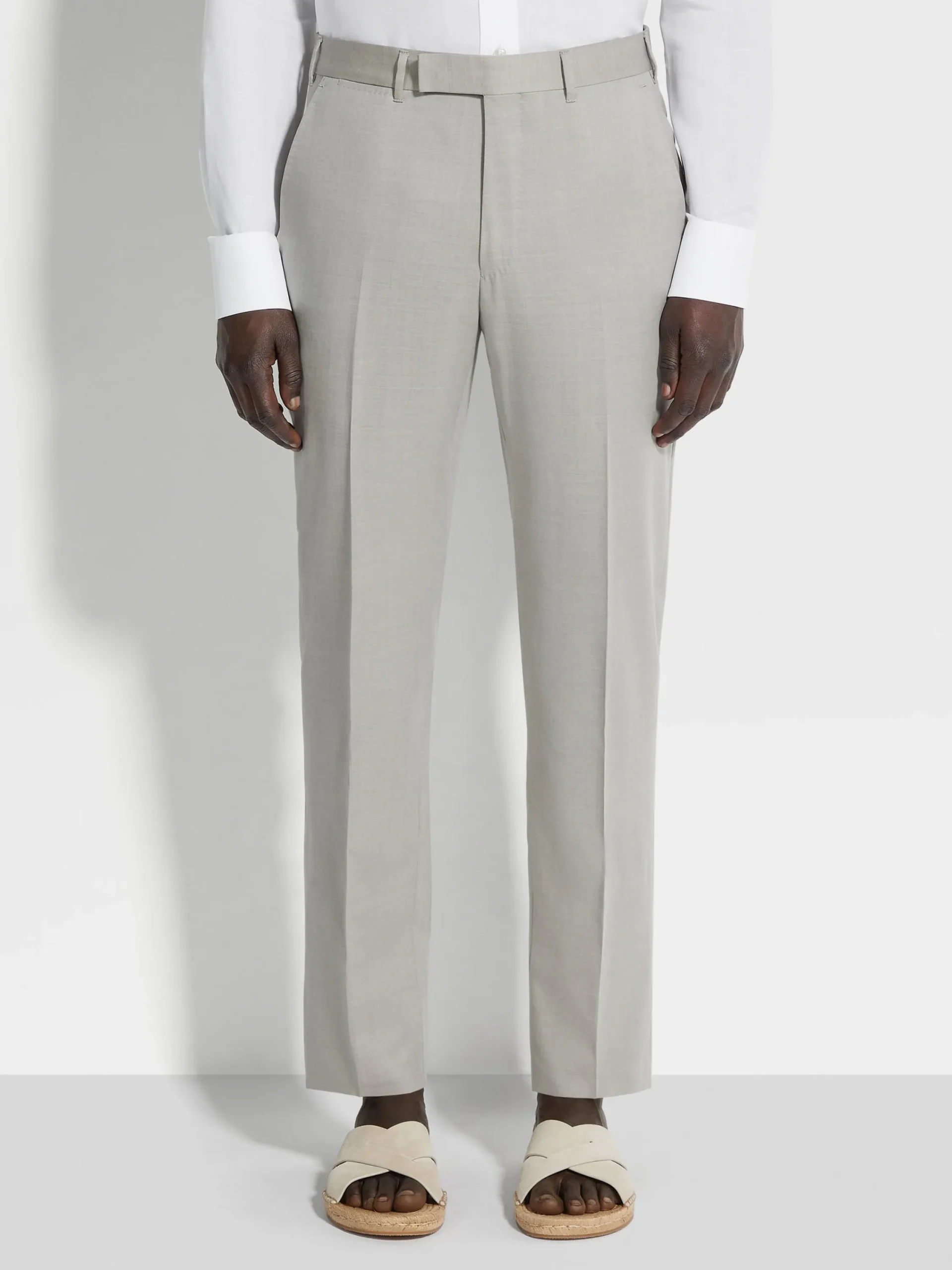 Suits>ZEGNA Light Beige Centoventimila Wool Suit LightBeige