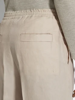 Resort Essentials|Pants>ZEGNA Light Beige Oasi Lino Shorts LightBeige