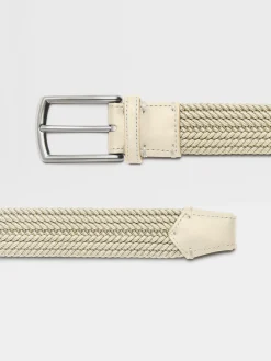 Belts>ZEGNA Light Beige Rayon Belt LightBeige