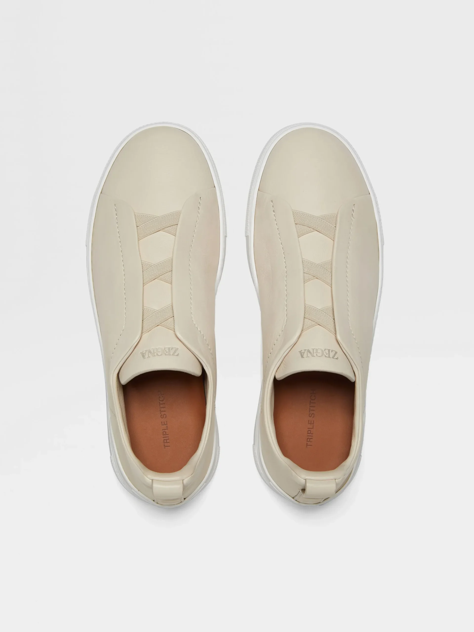Travel In Style|Sneakers>ZEGNA Light Beige Triple Stitch™ SECONDSKIN Sneakers LightBeige
