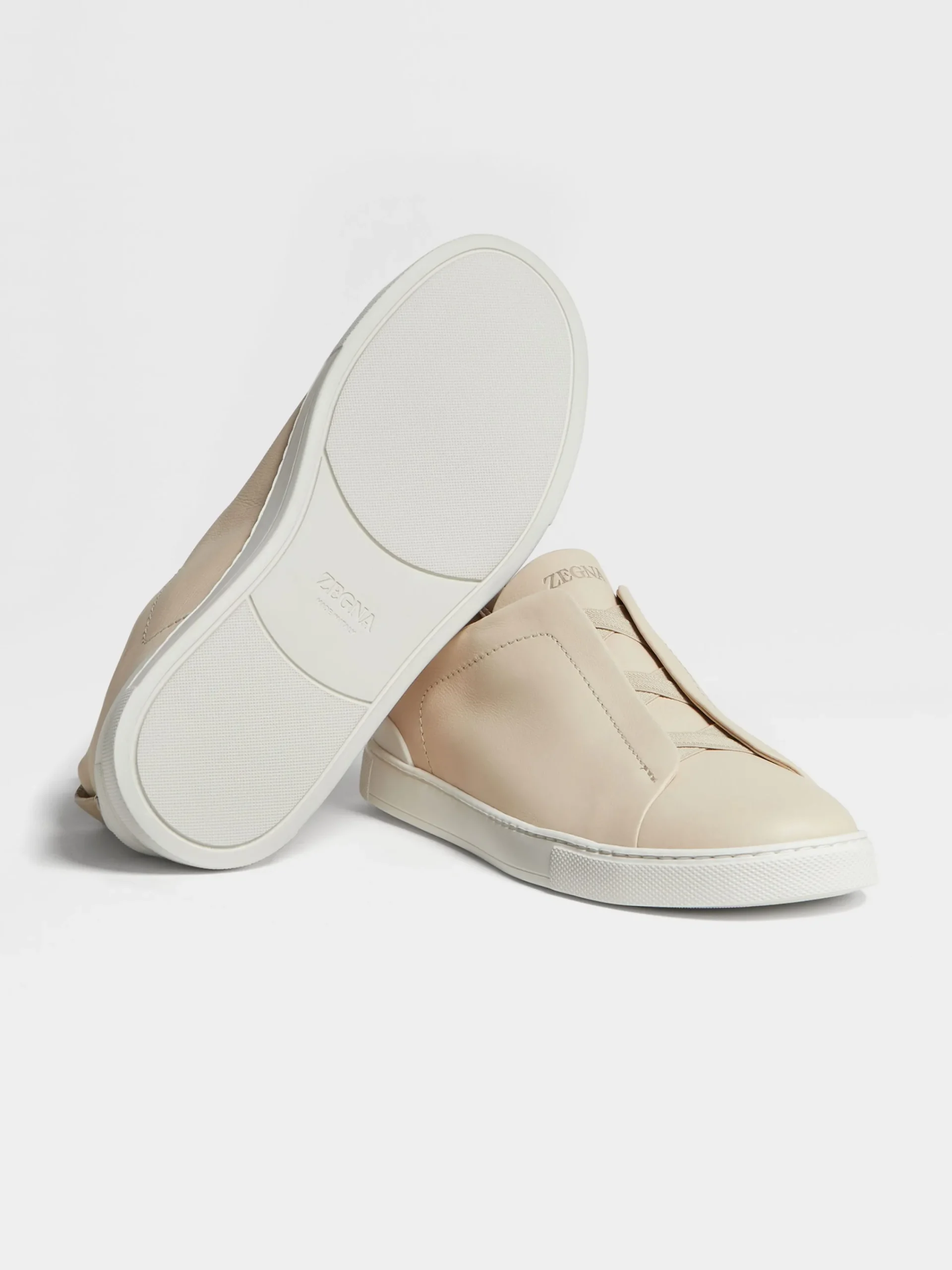 Travel In Style|Sneakers>ZEGNA Light Beige Triple Stitch™ SECONDSKIN Sneakers LightBeige