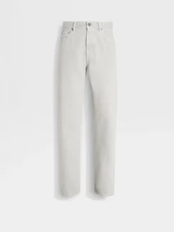Jeans>ZEGNA Light Grey Cotton Roccia Jeans LightGrey