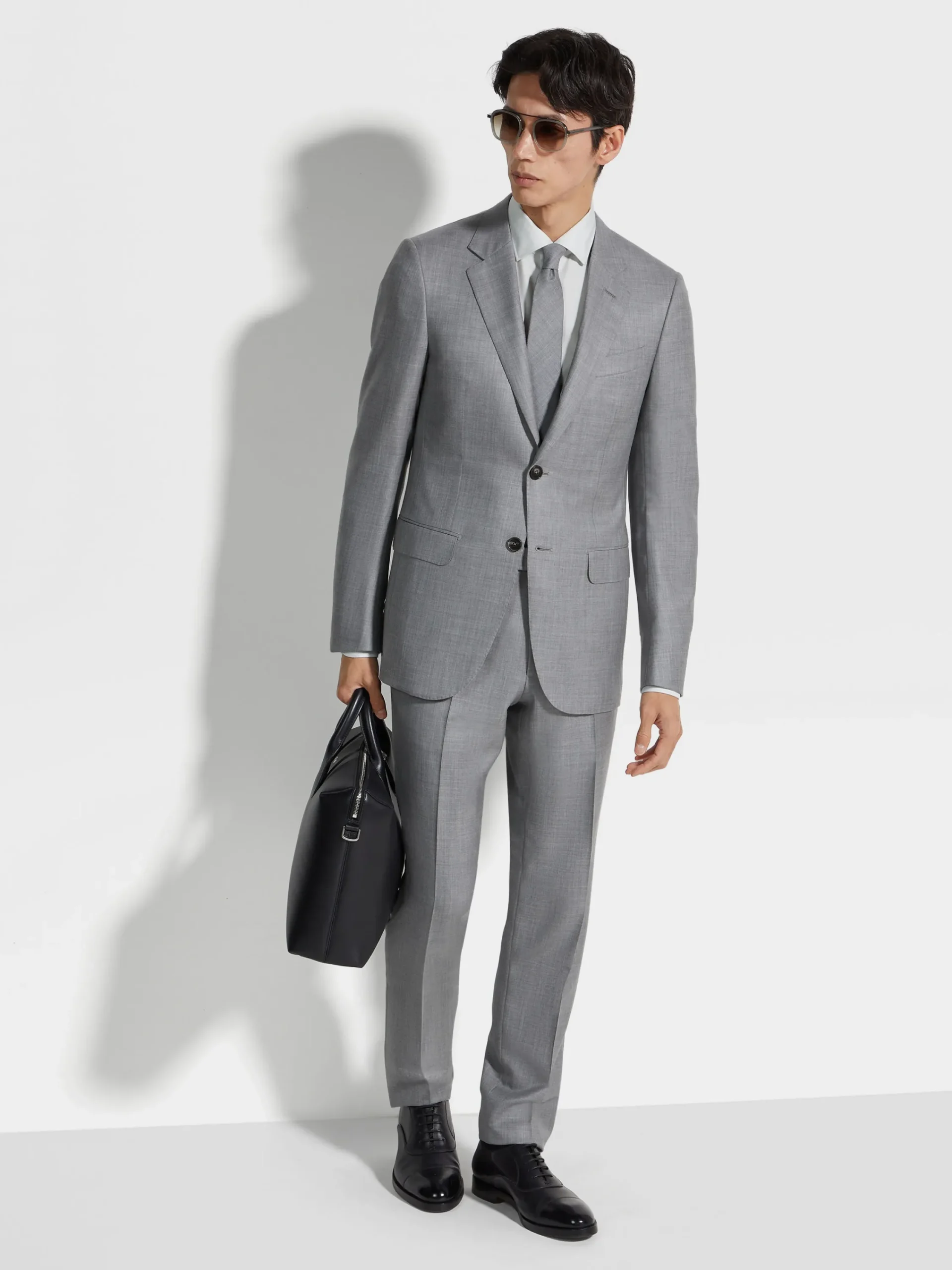 Suits>ZEGNA Light Grey Oasi Cashmere Suit LightGrey