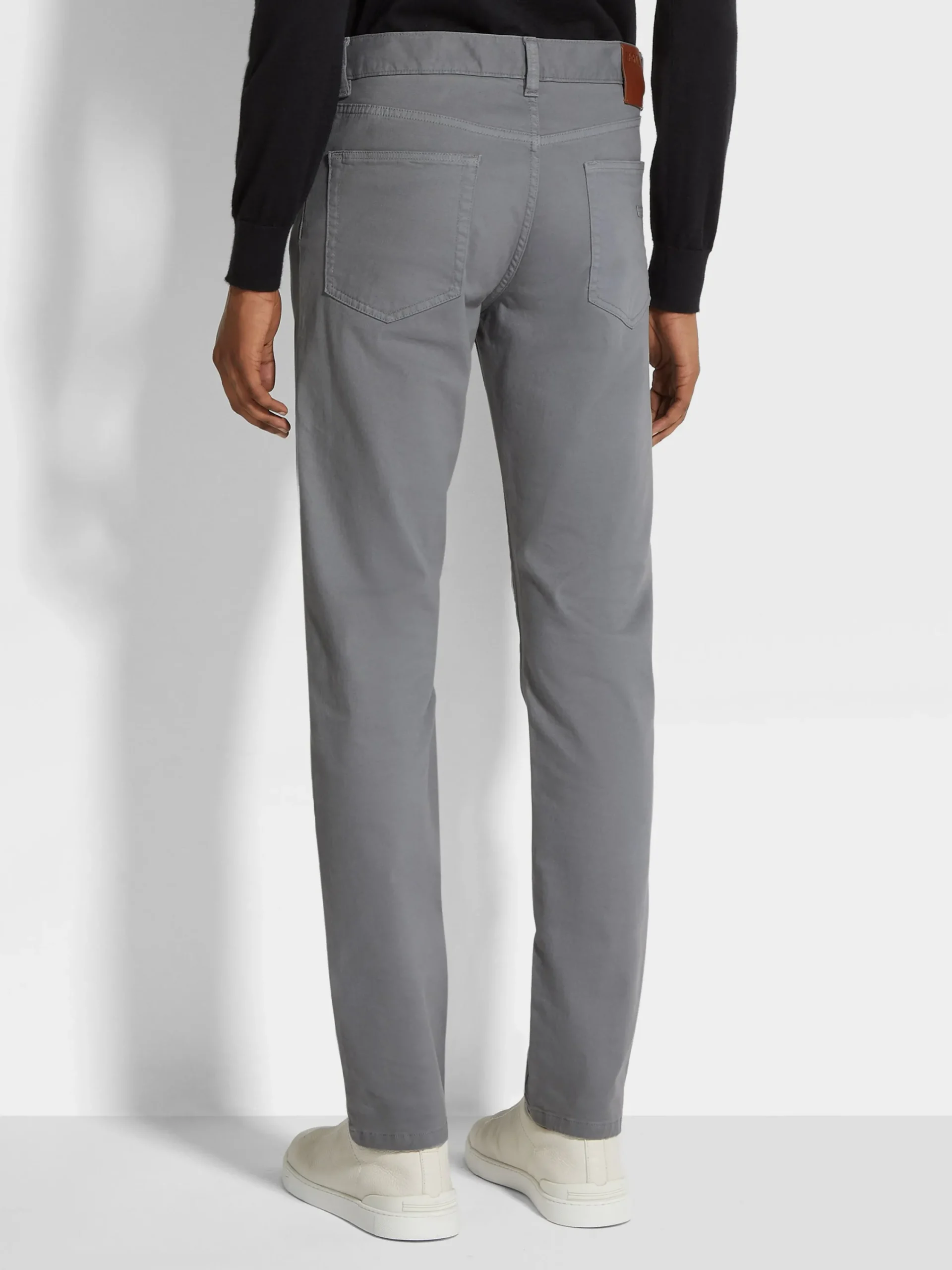 Jeans>ZEGNA Light Grey Stretch Cotton Roccia Jeans LightGrey