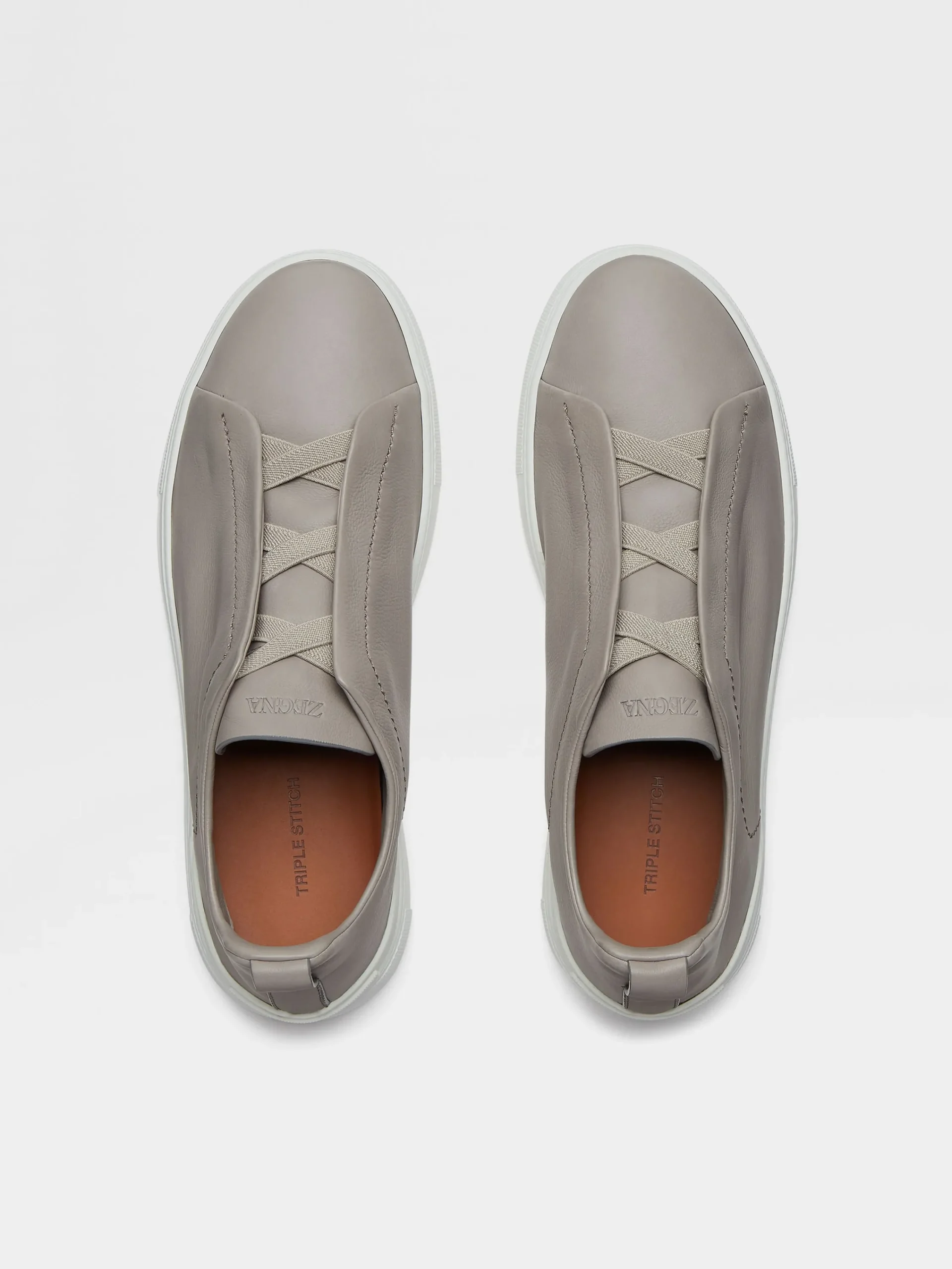 Travel In Style|Sneakers>ZEGNA Light Grey Triple Stitch™ SECONDSKIN Sneakers LightGrey