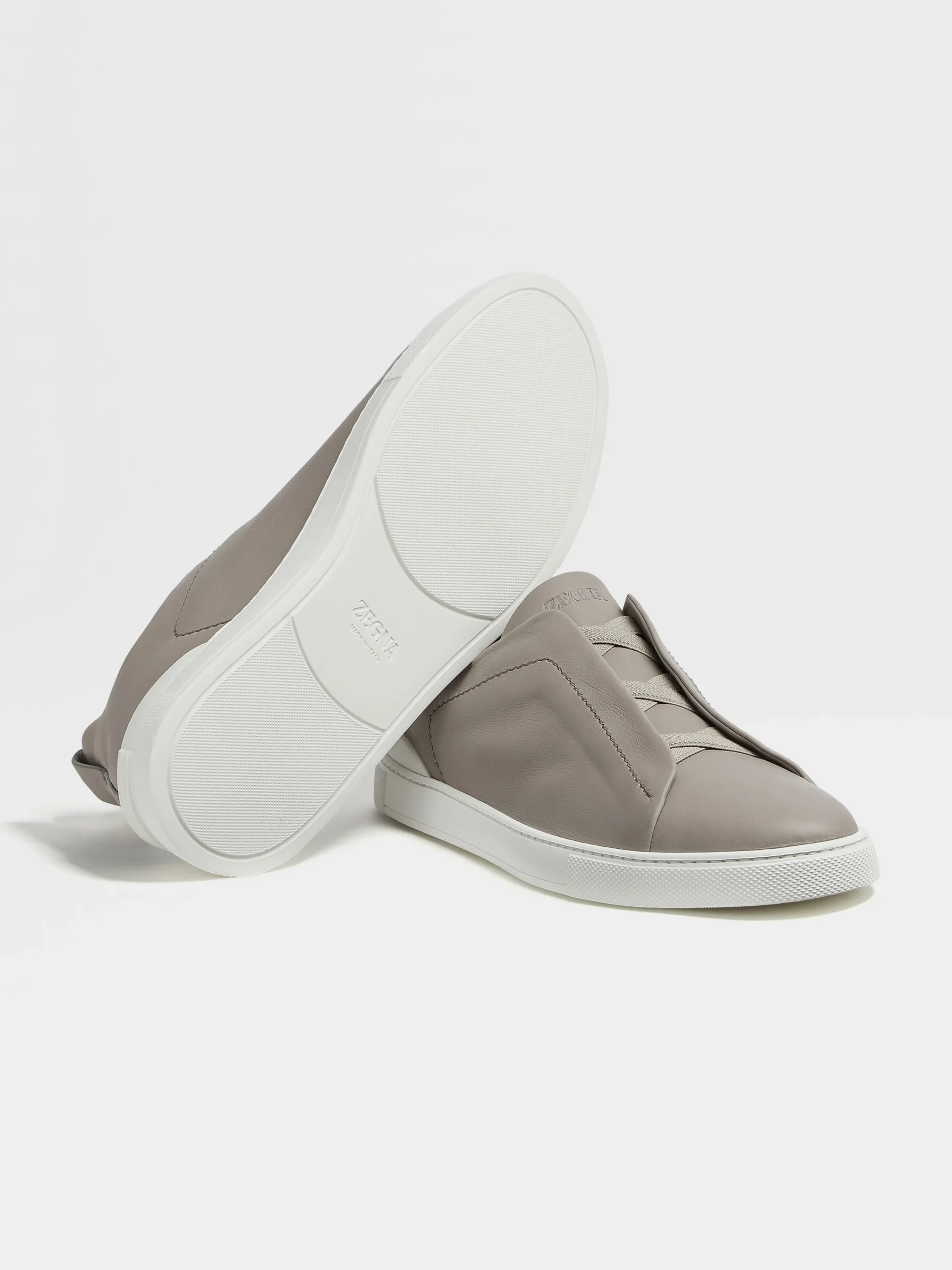 Travel In Style|Sneakers>ZEGNA Light Grey Triple Stitch™ SECONDSKIN Sneakers LightGrey