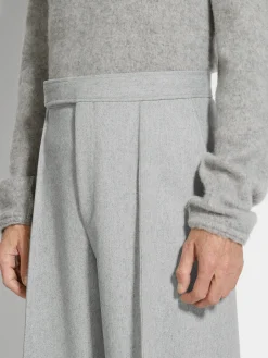Travel In Style|Pants>ZEGNA Light Grey Trofeo™ Cashmere Pants LightGrey