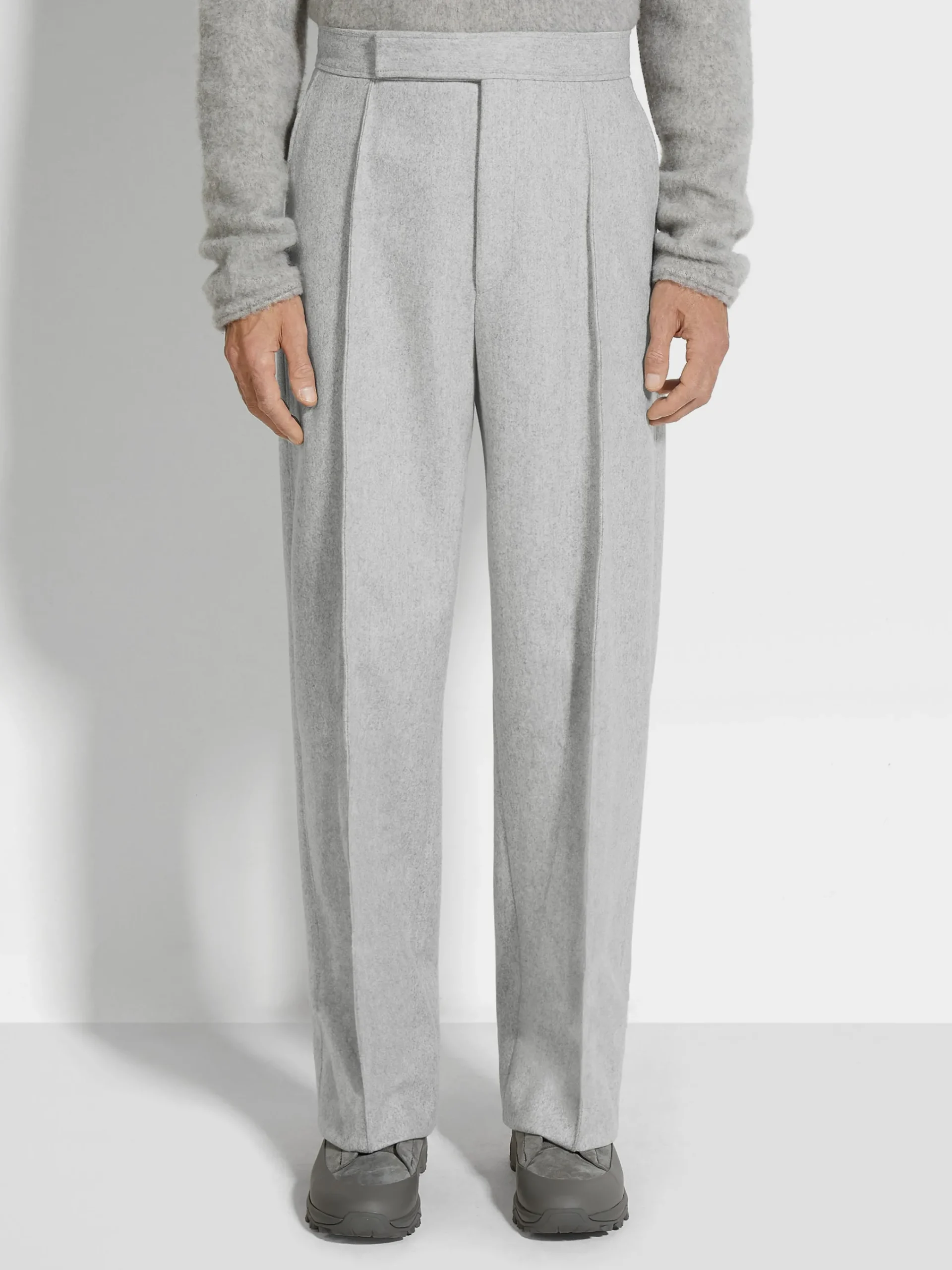 Travel In Style|Pants>ZEGNA Light Grey Trofeo™ Cashmere Pants LightGrey