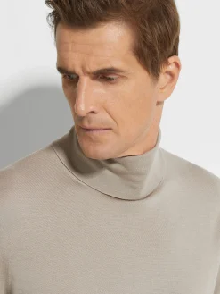 Travel In Style|Sweaters>ZEGNA Light Taupe Cashseta Turtleneck LightTaupe