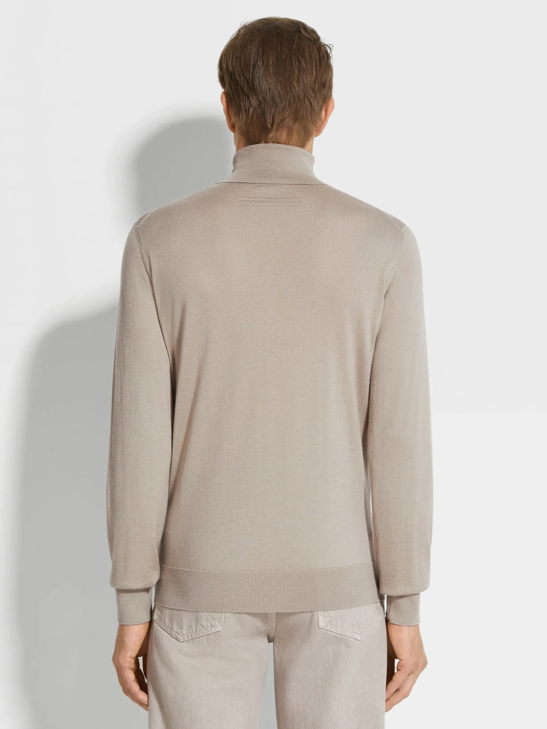 Travel In Style|Sweaters>ZEGNA Light Taupe Cashseta Turtleneck LightTaupe