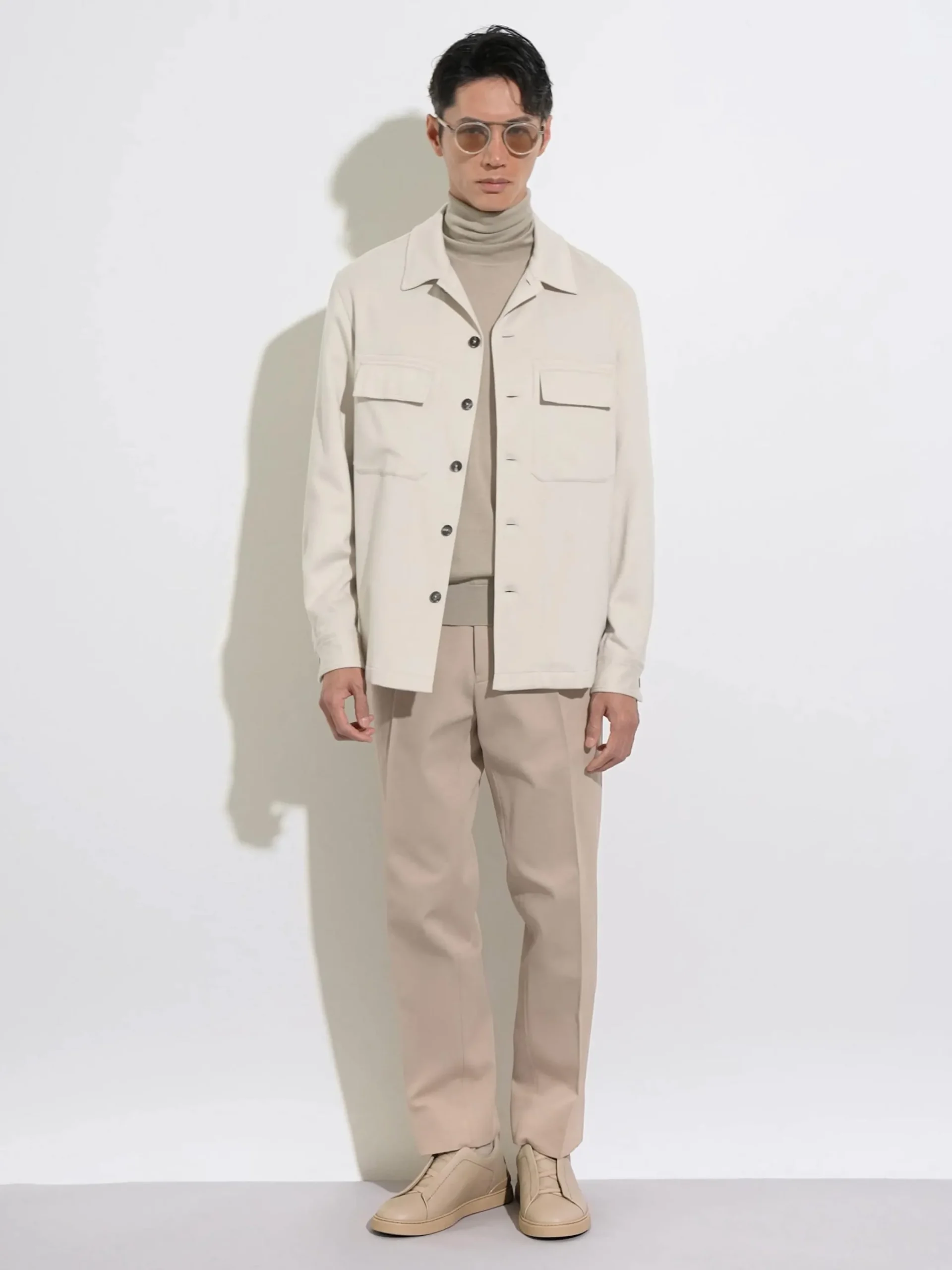 Travel In Style|Sweaters>ZEGNA Light Taupe Cashseta Turtleneck LightTaupe