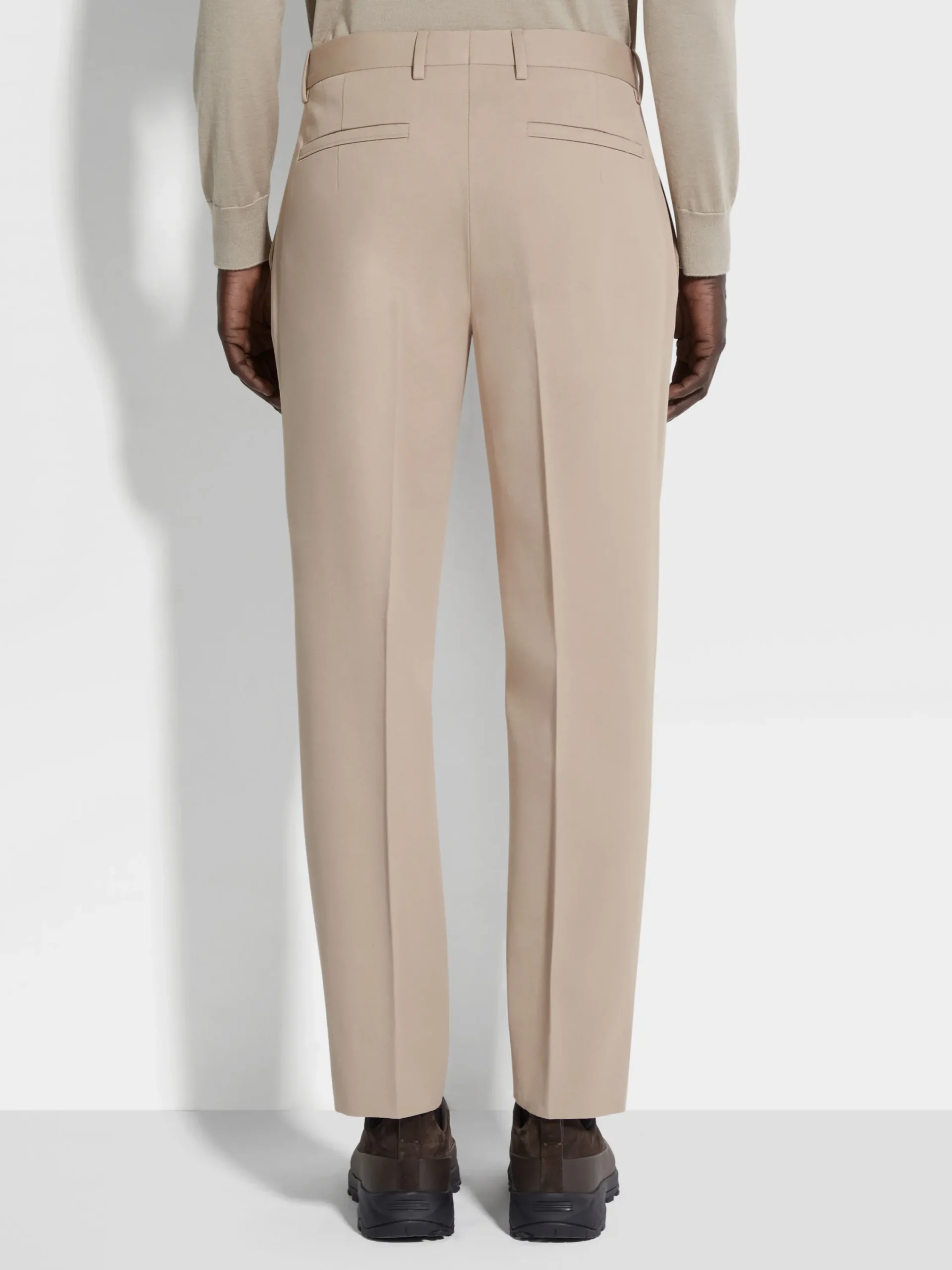 Travel In Style|Pants>ZEGNA Light Taupe Cotton and Wool Pants LightTaupe