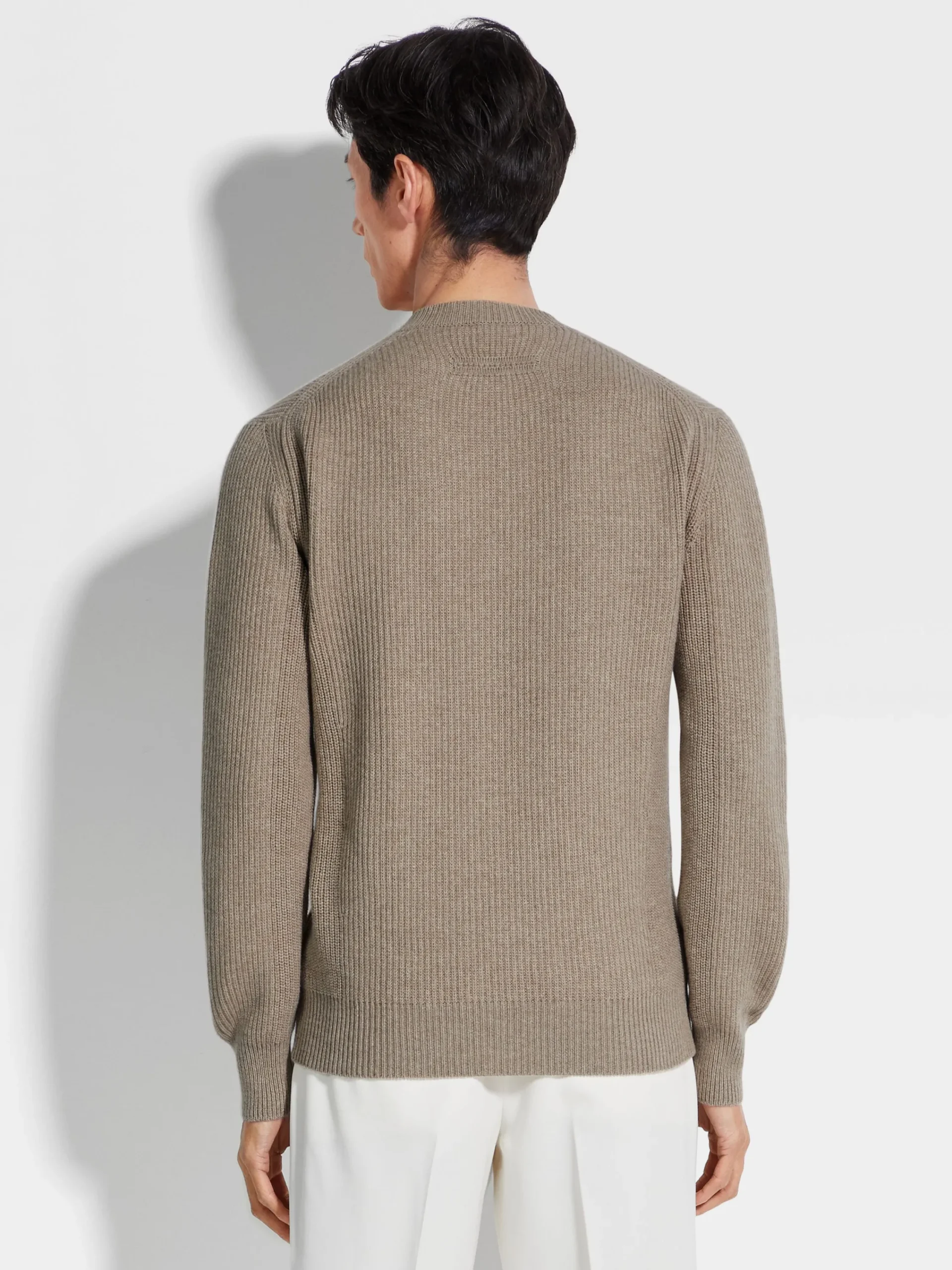 Travel In Style|Sweaters>ZEGNA Light Taupe Oasi Cashmere Crewneck LightTaupe