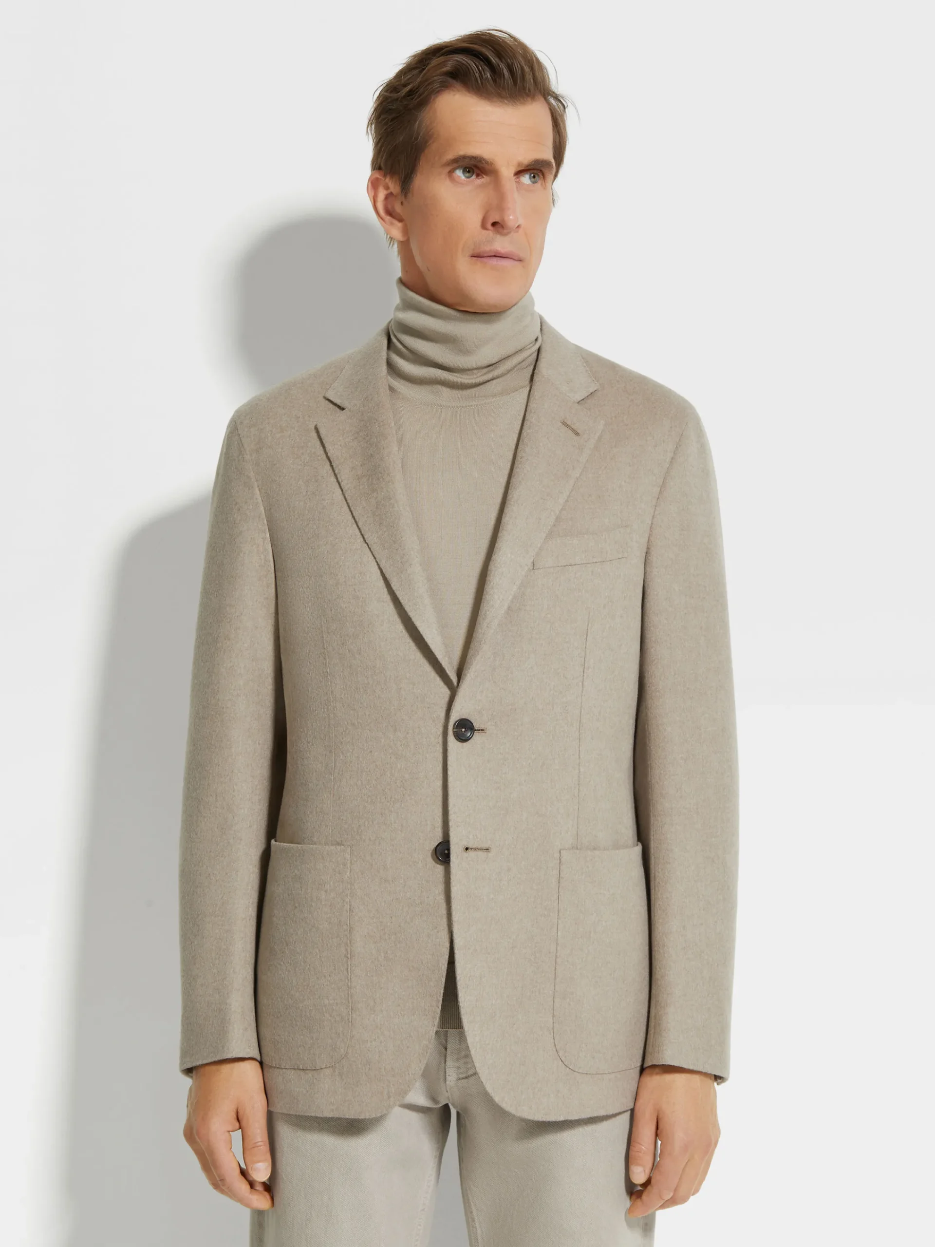 Blazers>ZEGNA Light Taupe Oasi Cashmere Jacket LightTaupe