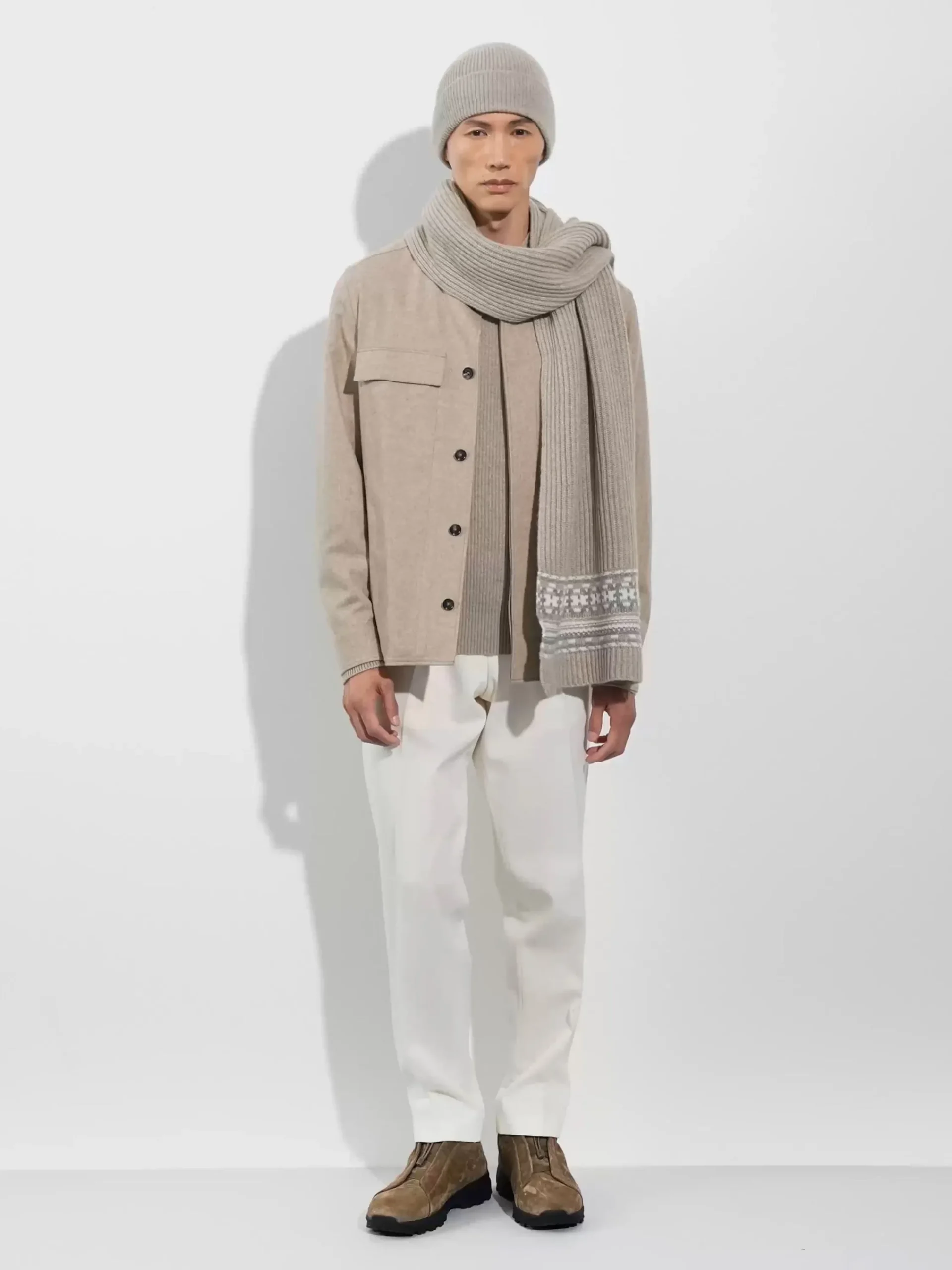 Small Gifts|Travel In Style>ZEGNA Light Taupe Oasi Cashmere Scarf LightTaupe