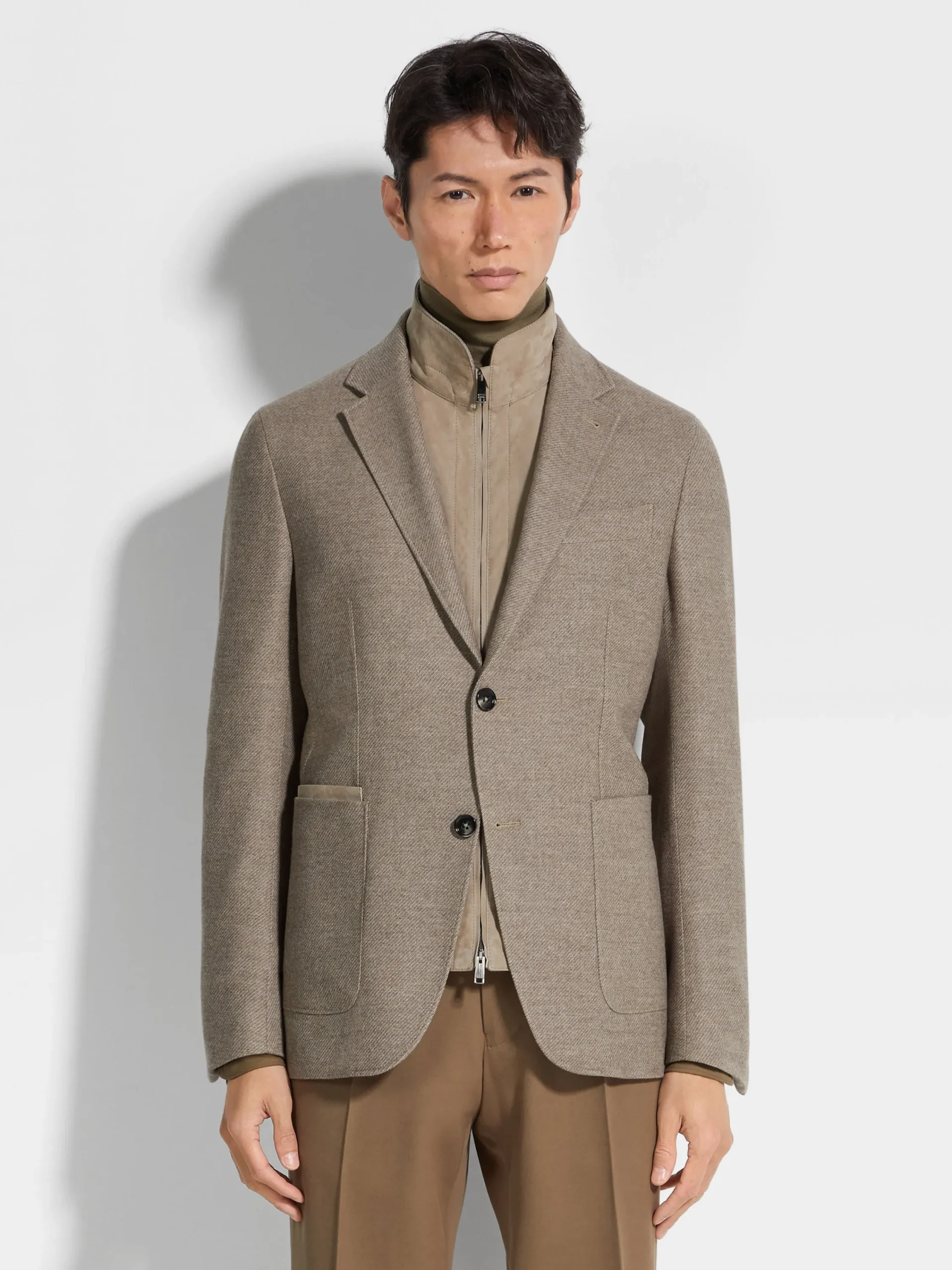 Blazers>ZEGNA Light Taupe Trofeo™ Cashmere Jacket LightTaupe