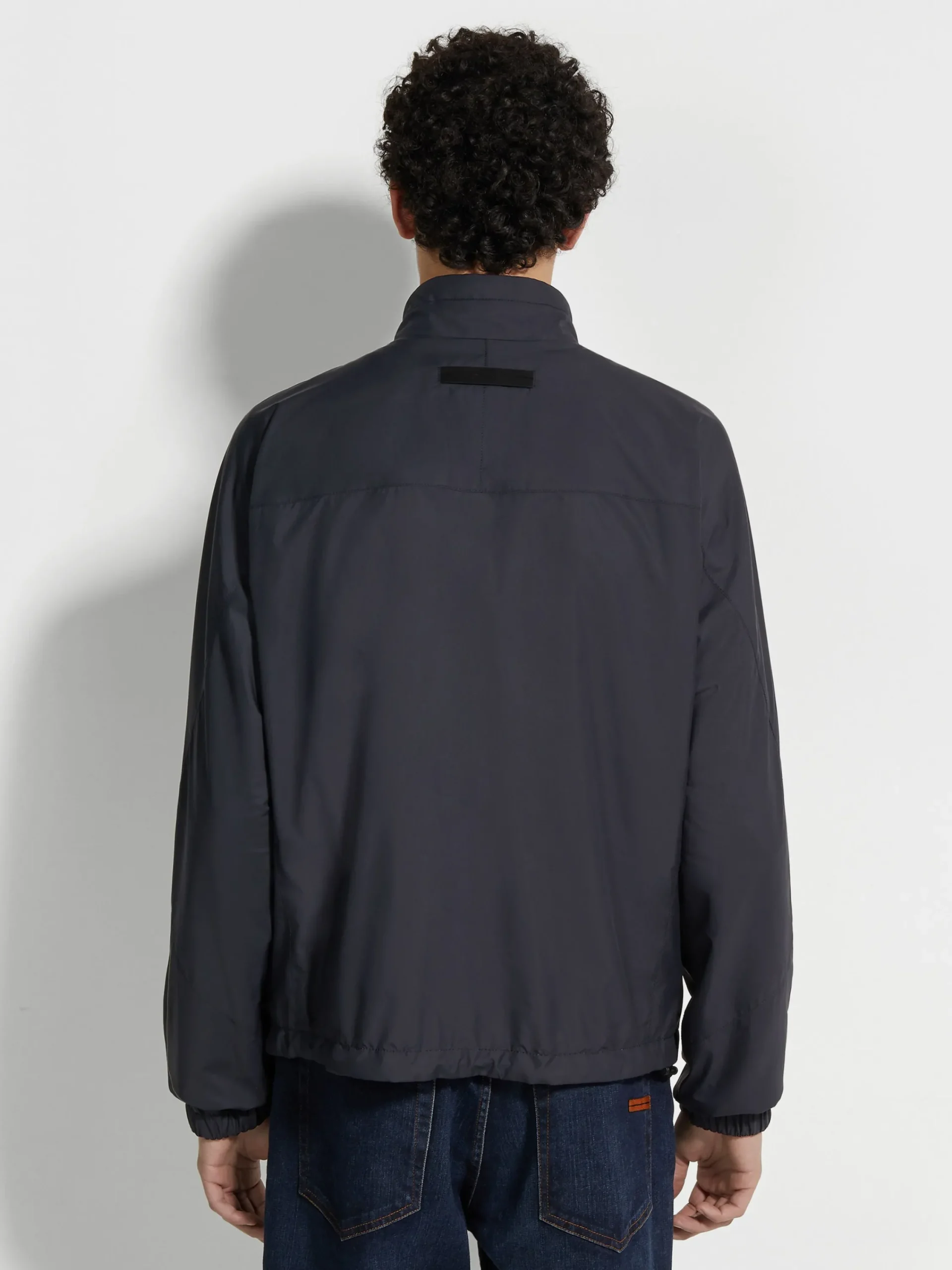 Jackets And Coats>ZEGNA Microfiber Reversible Brezza Blouson NavyBlue/Grey
