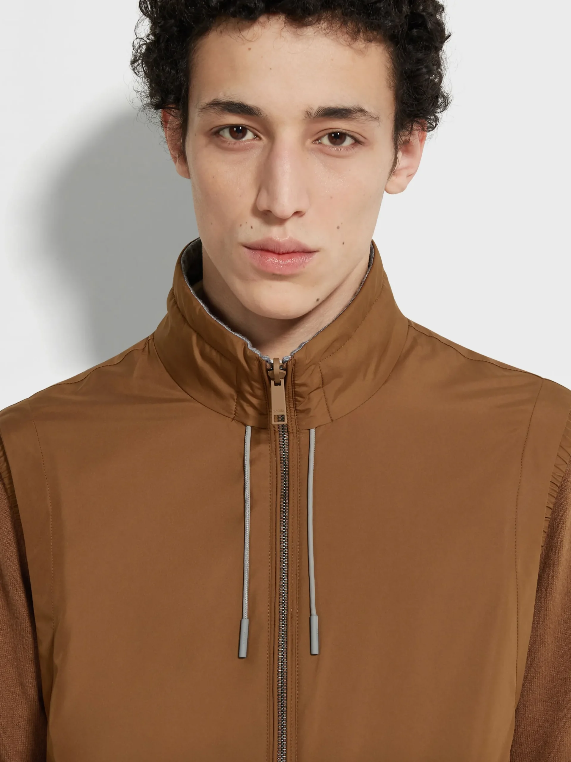 Jackets And Coats>ZEGNA Microfiber Reversible Brezza Vest DarkFoliage/Grey