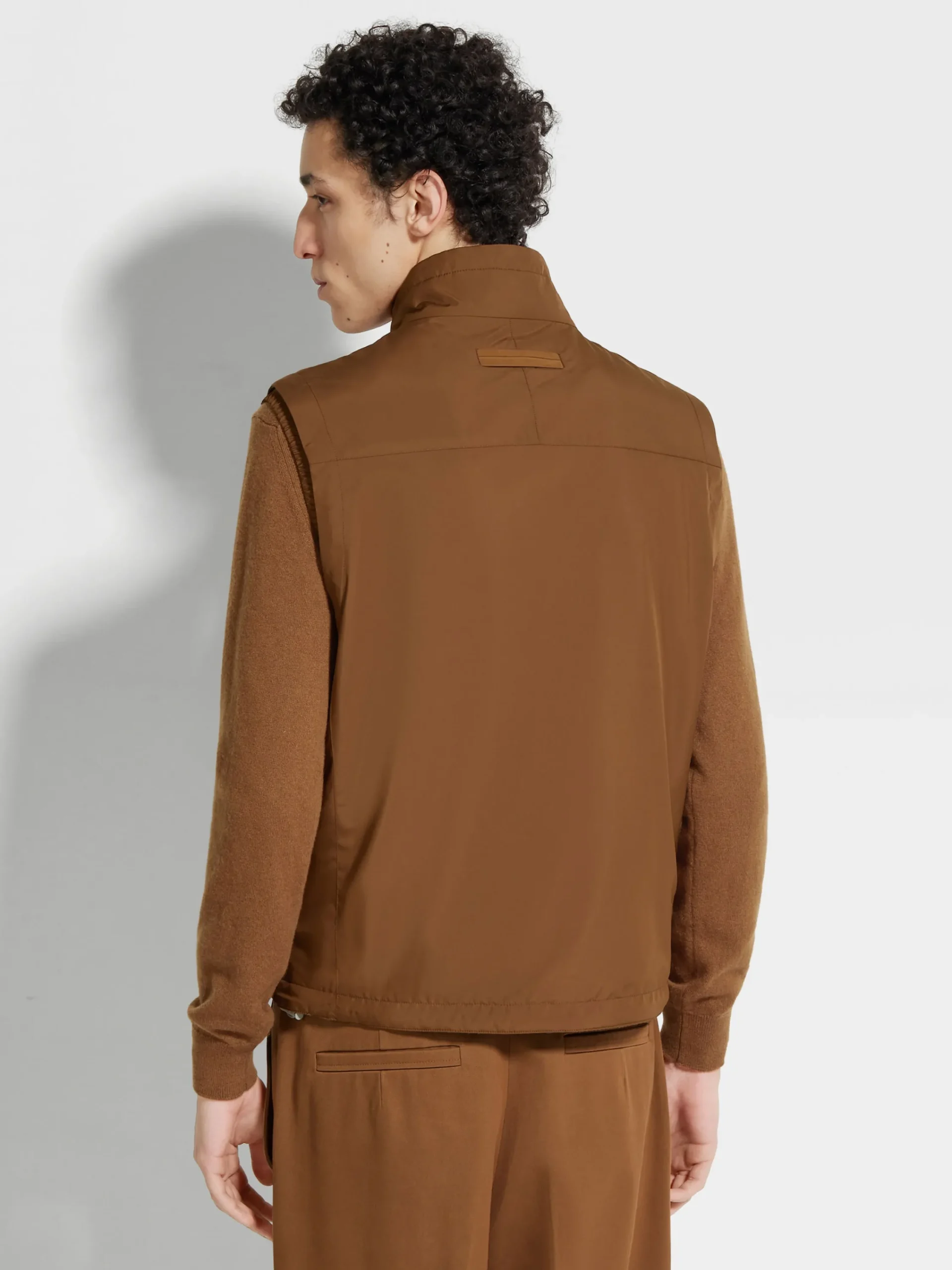 Jackets And Coats>ZEGNA Microfiber Reversible Brezza Vest DarkFoliage/Grey