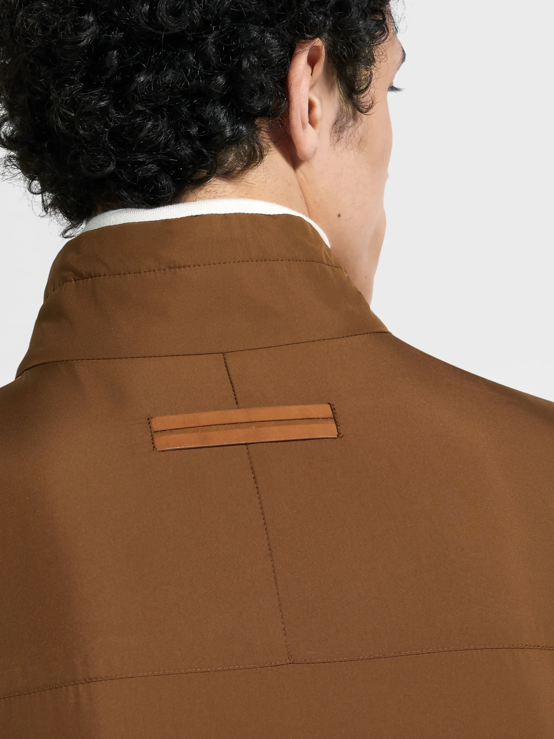 Jackets And Coats>ZEGNA Microfiber Reversible Brezza Blouson DarkFoliage/Grey