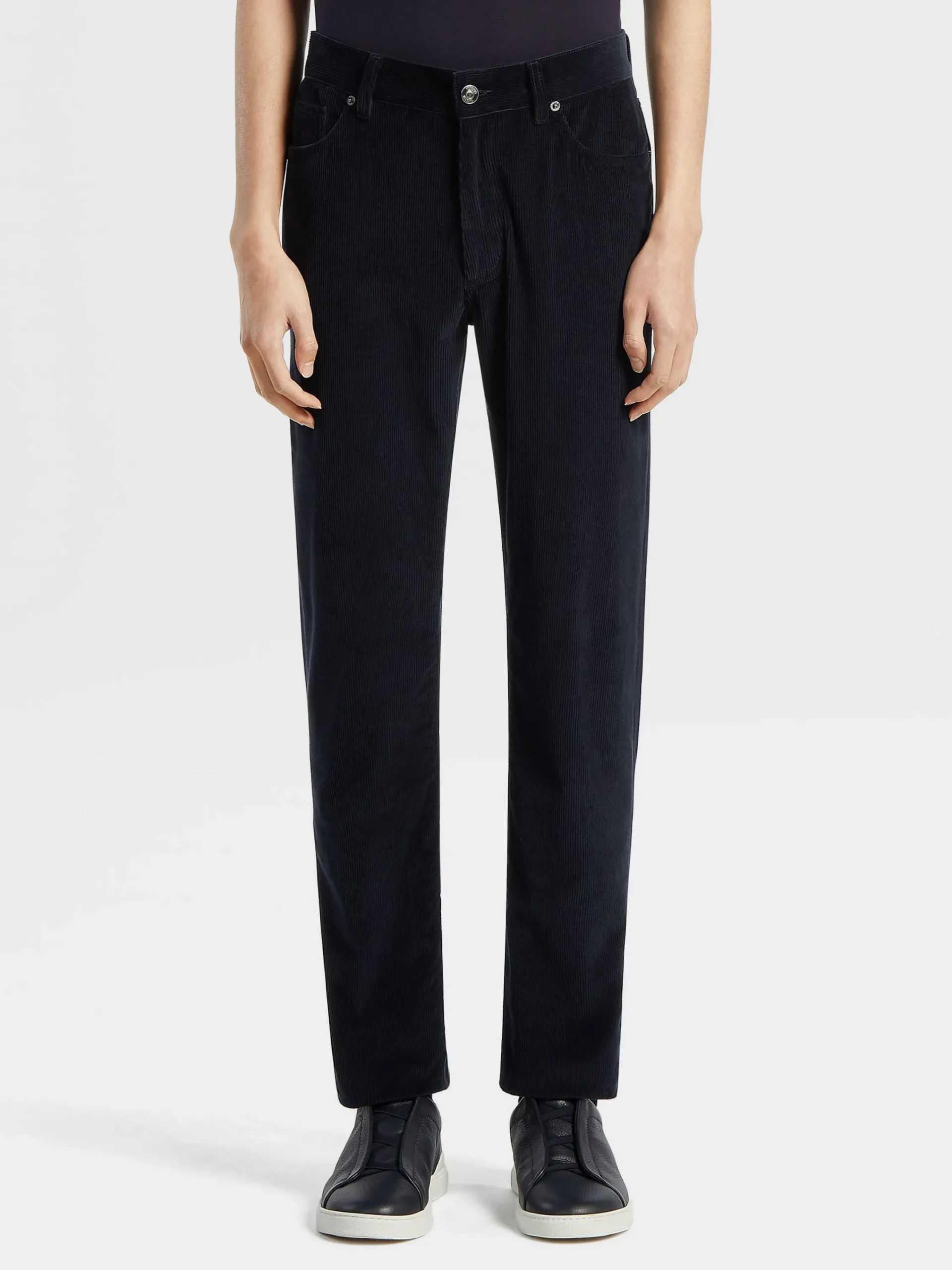 Jeans>ZEGNA Navy Blue Cashco Roccia Pants NavyBlue