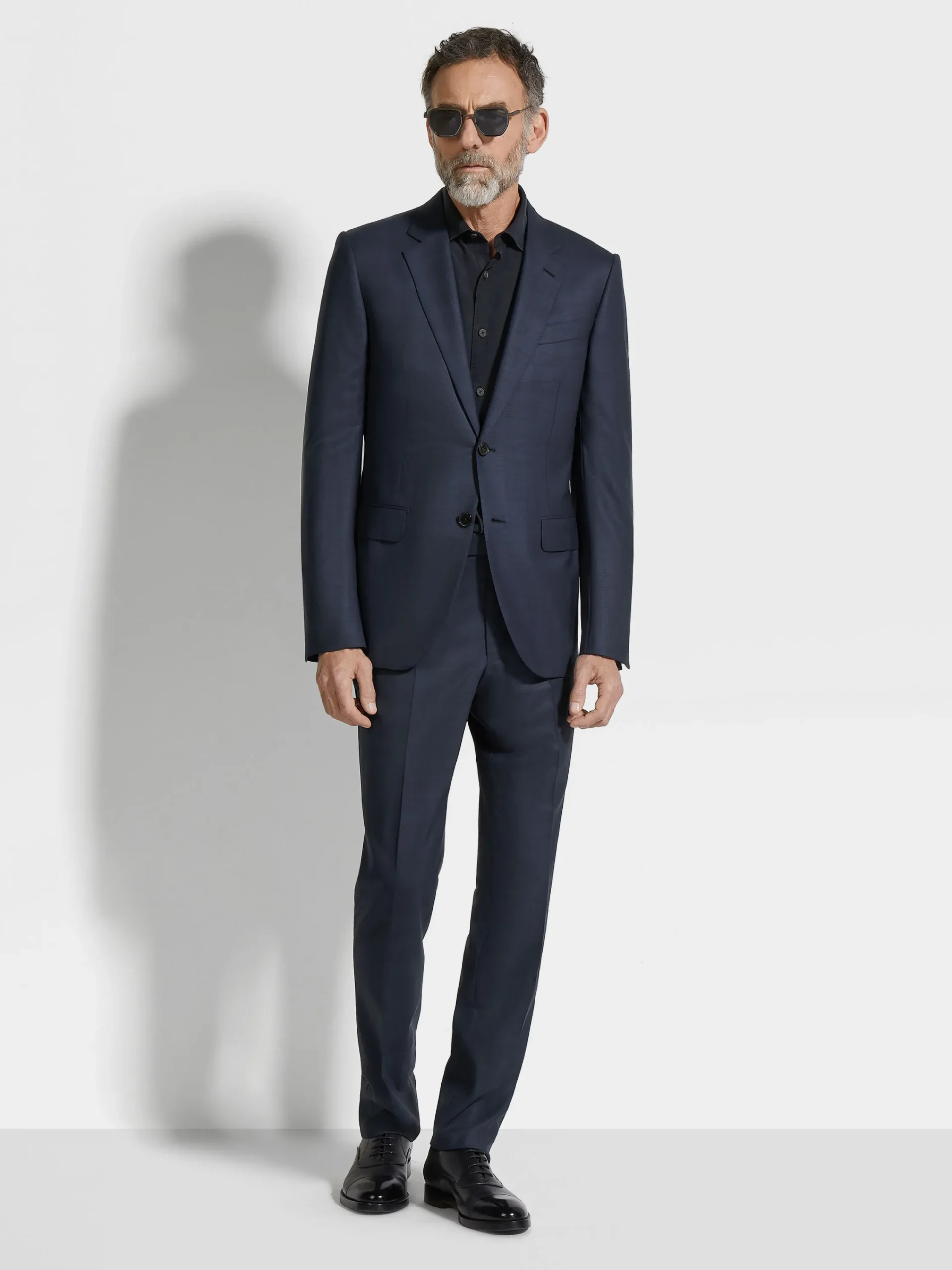 Suits>ZEGNA Navy Blue Centoventimila Wool Suit NavyBlue