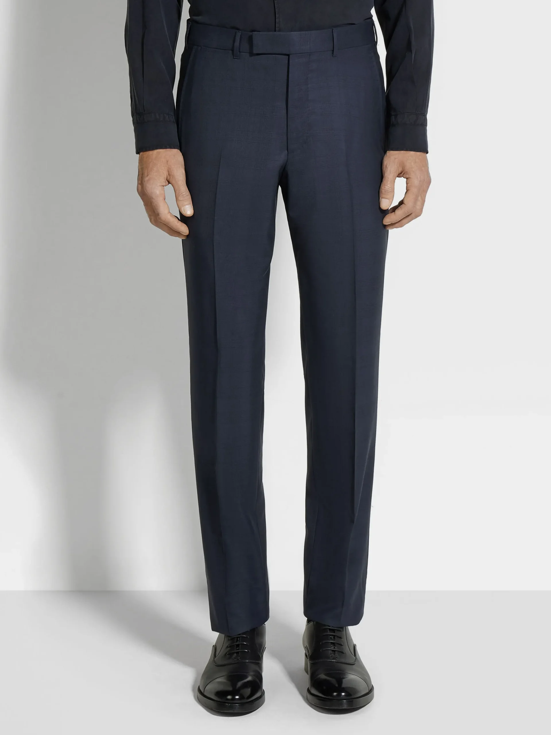 Suits>ZEGNA Navy Blue Centoventimila Wool Suit NavyBlue