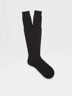 Underwear And Socks|Underwear And Socks>ZEGNA Navy Blue Cotton Socks NavyBlue