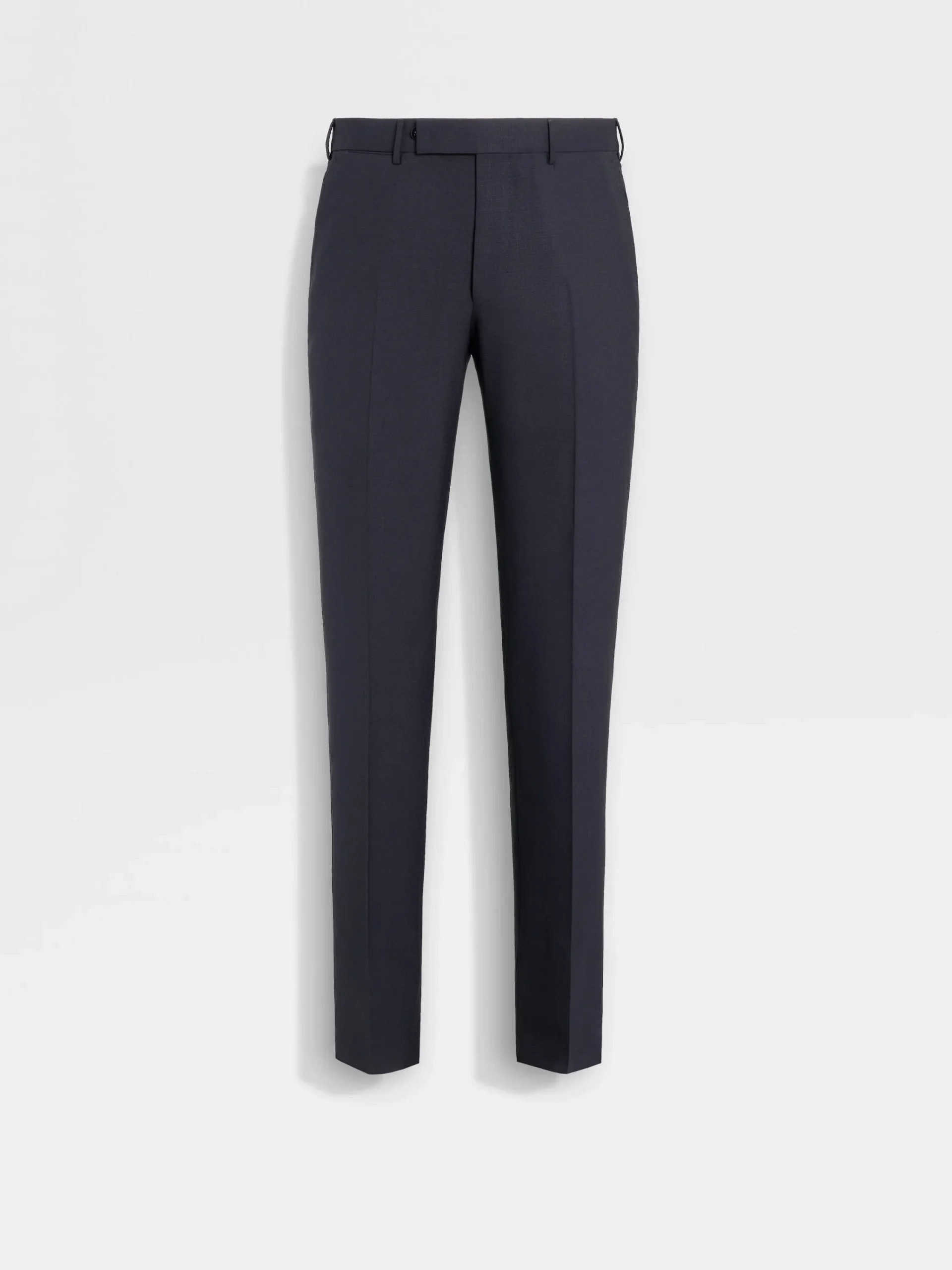 Pants>ZEGNA Navy Blue High Performance™ Wool Pants NavyBlue