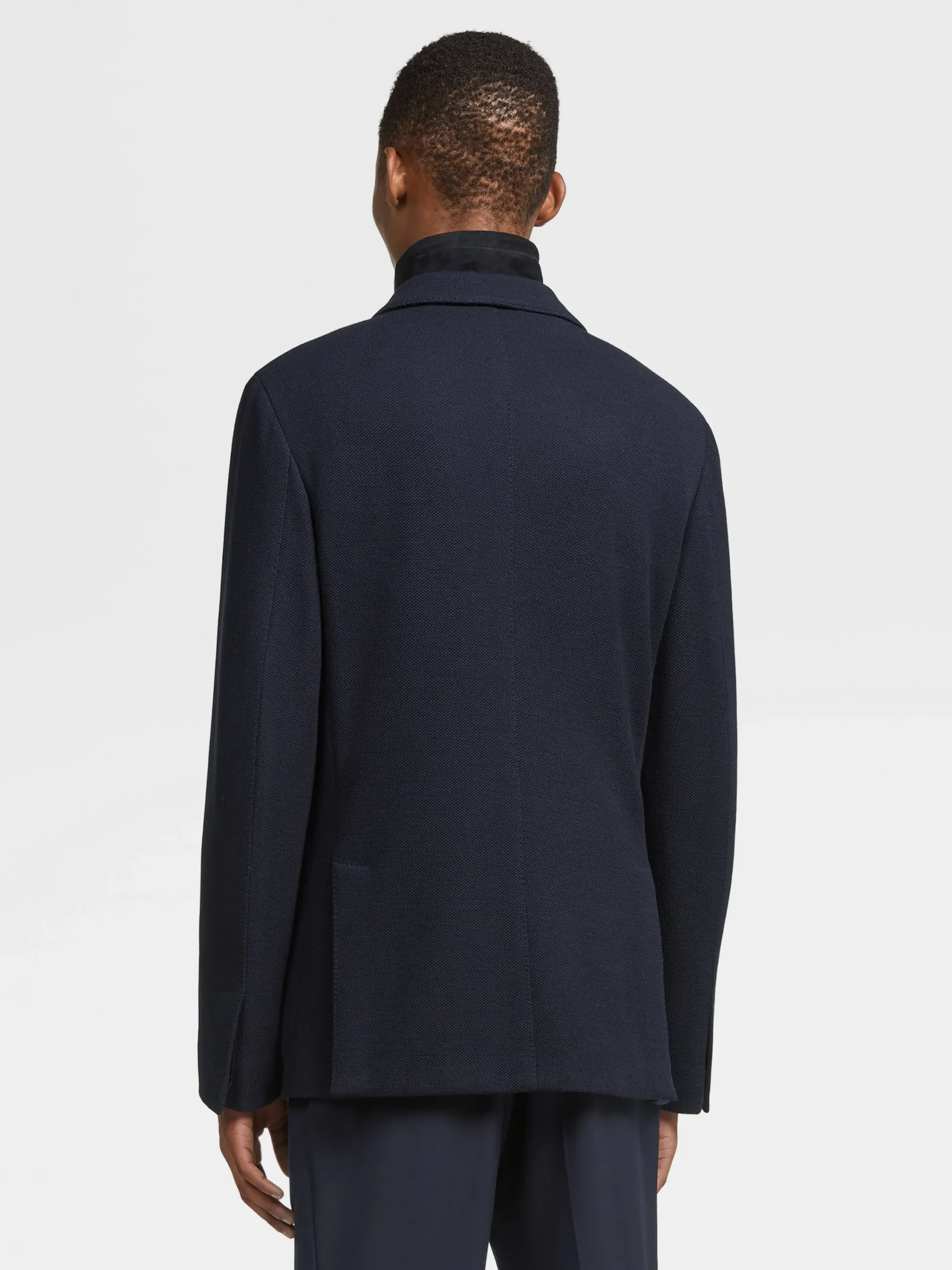 Blazers>ZEGNA Navy Blue High Performance™ Jersey Jacket NavyBlue