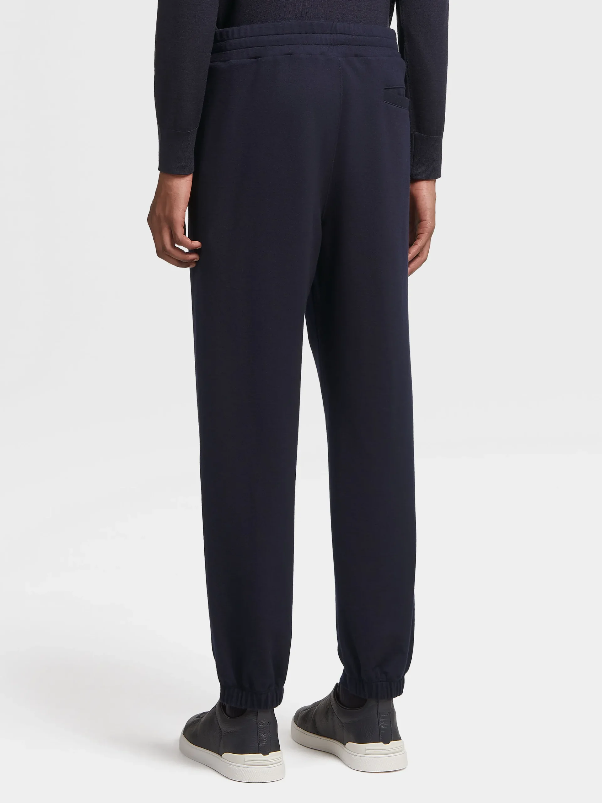 Joggers And Sweatshirts|Pants>ZEGNA Navy Blue 12milmil12 Jogger Pants NavyBlue