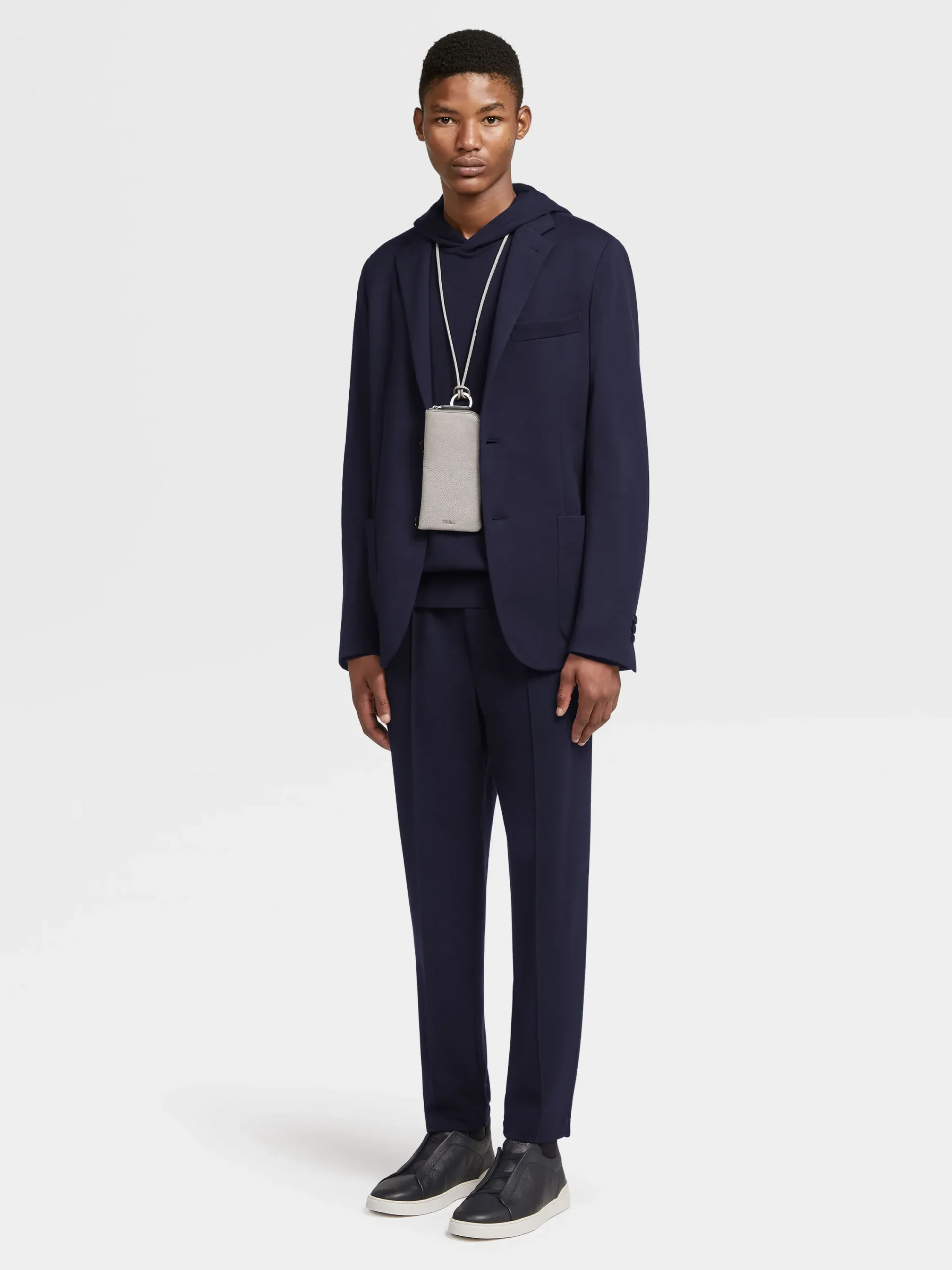 Joggers And Sweatshirts|Pants>ZEGNA Navy Blue 12milmil12 Jogger Pants NavyBlue