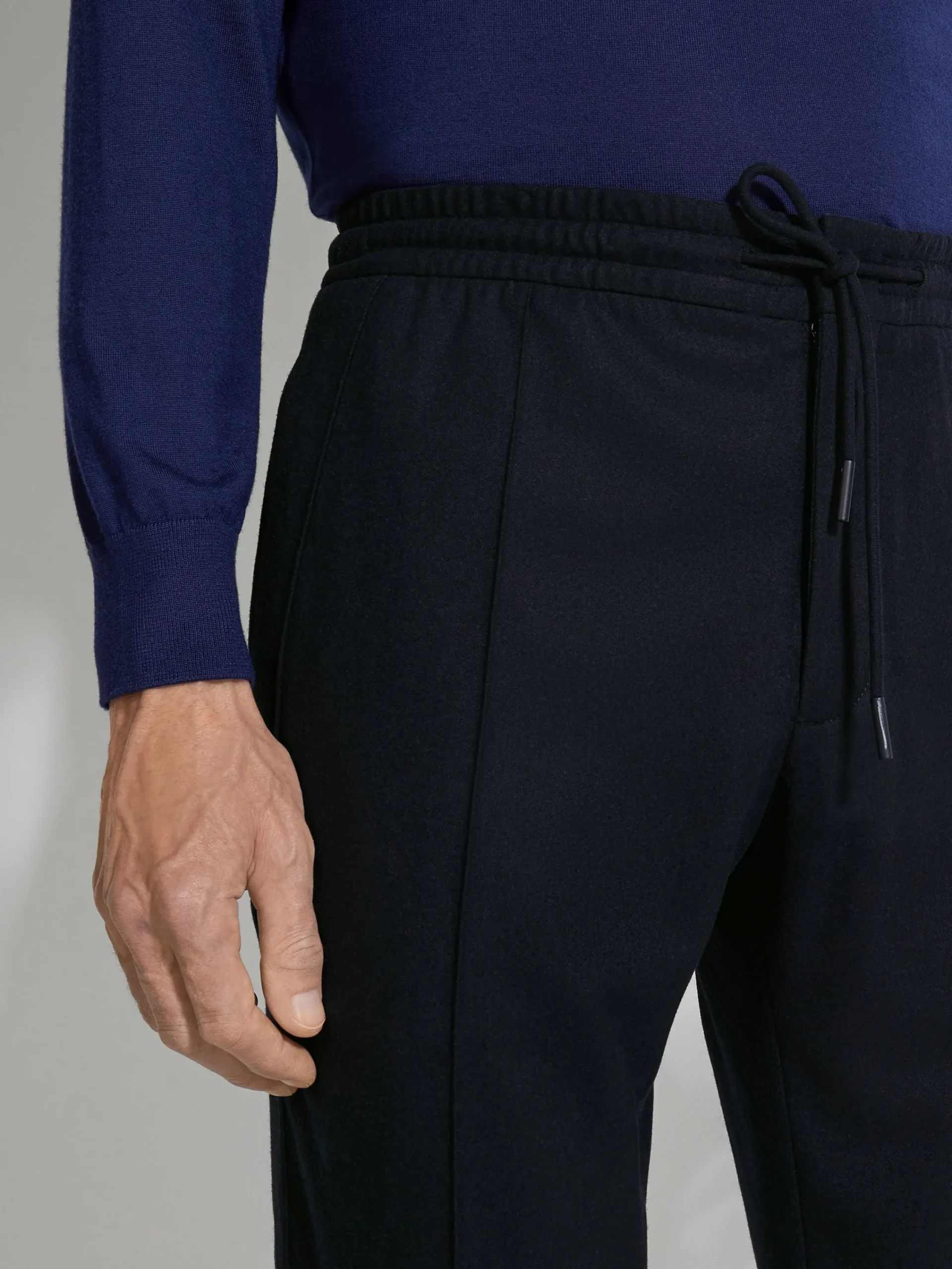 Joggers And Sweatshirts>ZEGNA Navy Blue 15milmil15 Wool Joggers NavyBlue