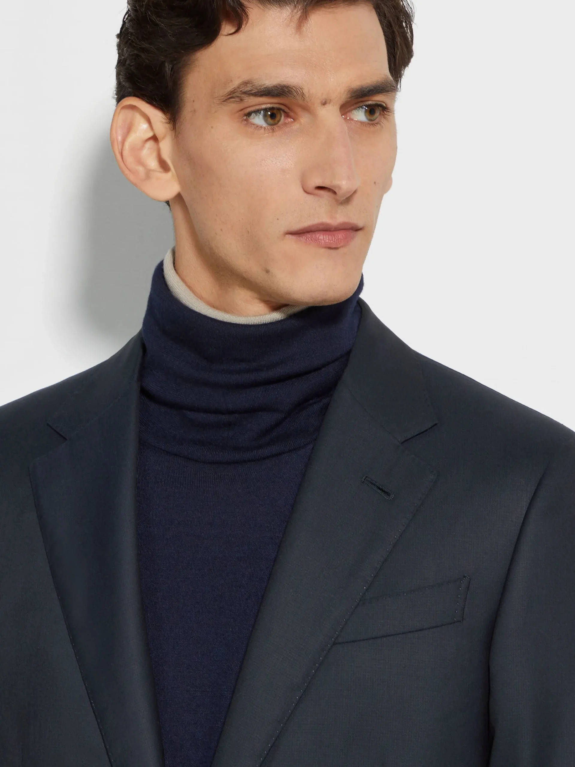 Suits>ZEGNA Navy Blue 15milmil15 Wool Suit NavyBlue