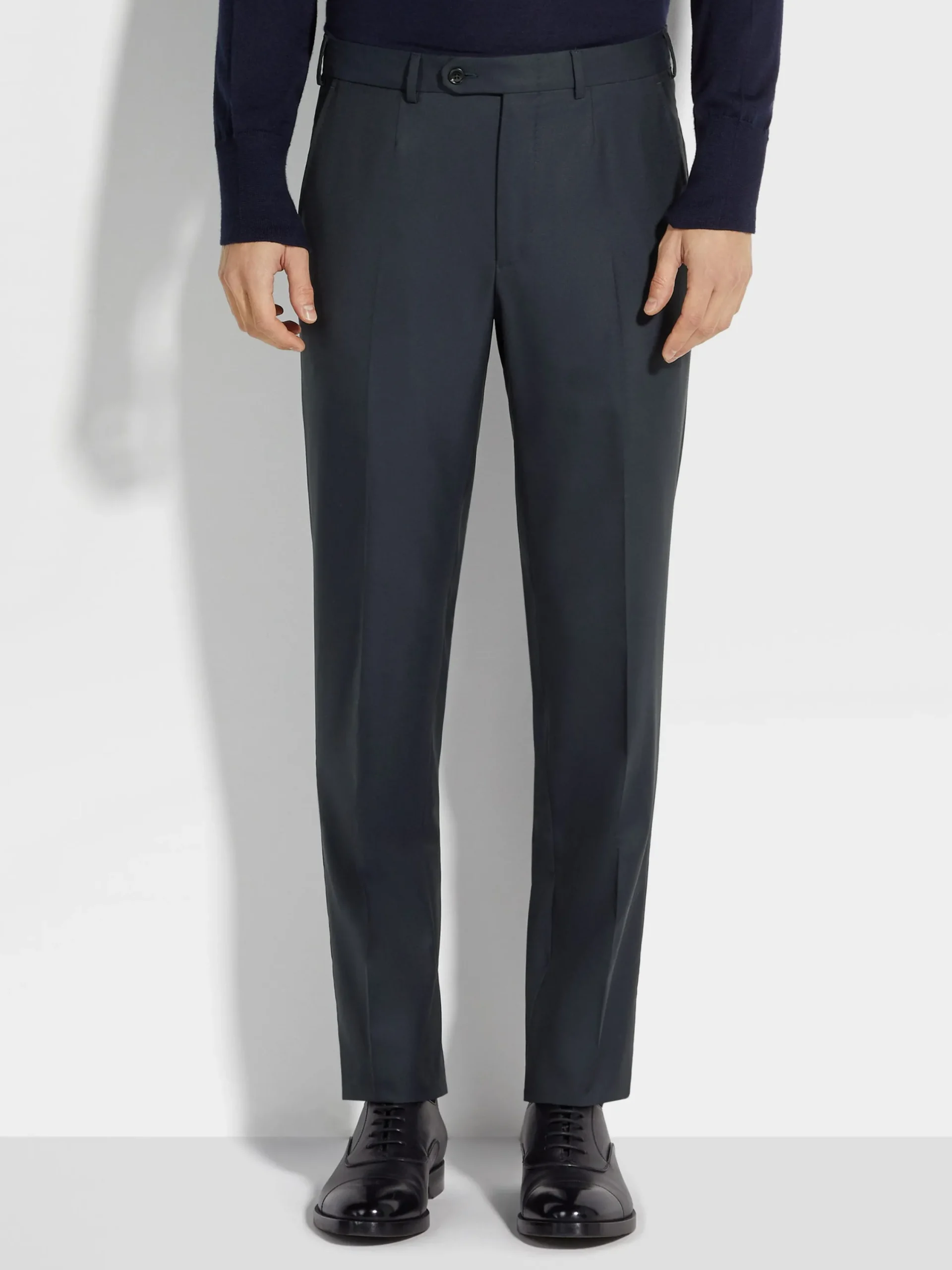 Suits>ZEGNA Navy Blue 15milmil15 Wool Suit NavyBlue