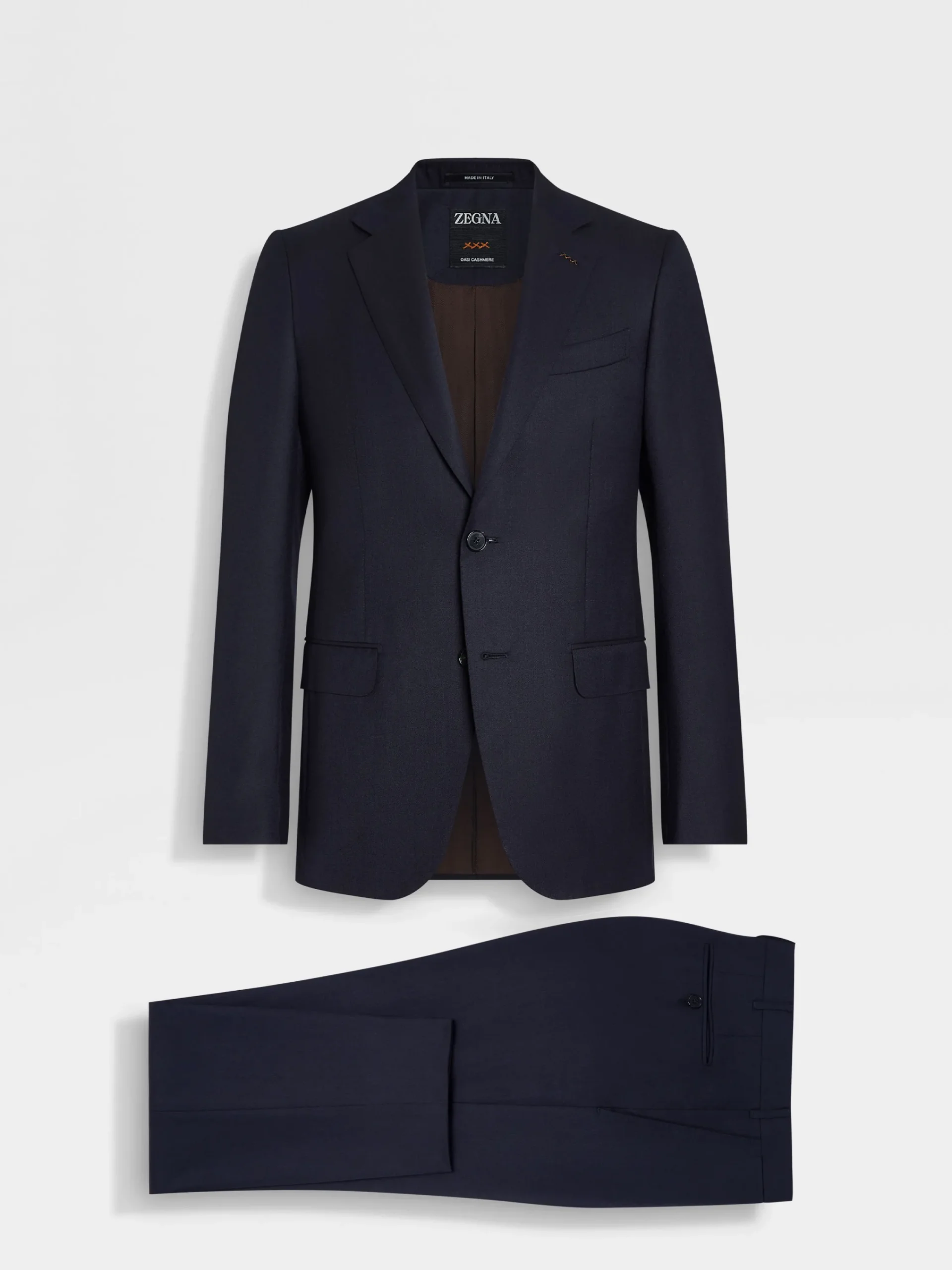 Suits>ZEGNA Navy Blue Oasi Cashmere Suit NavyBlue