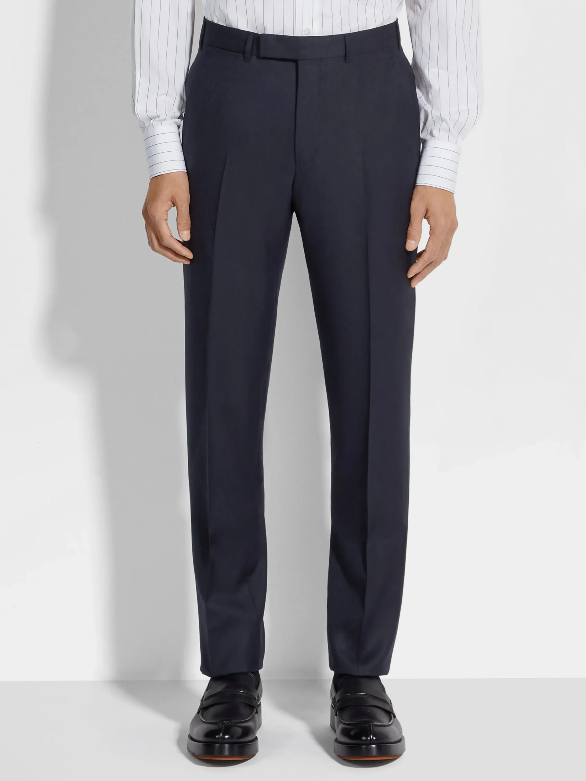 Suits>ZEGNA Navy Blue Oasi Cashmere Suit NavyBlue