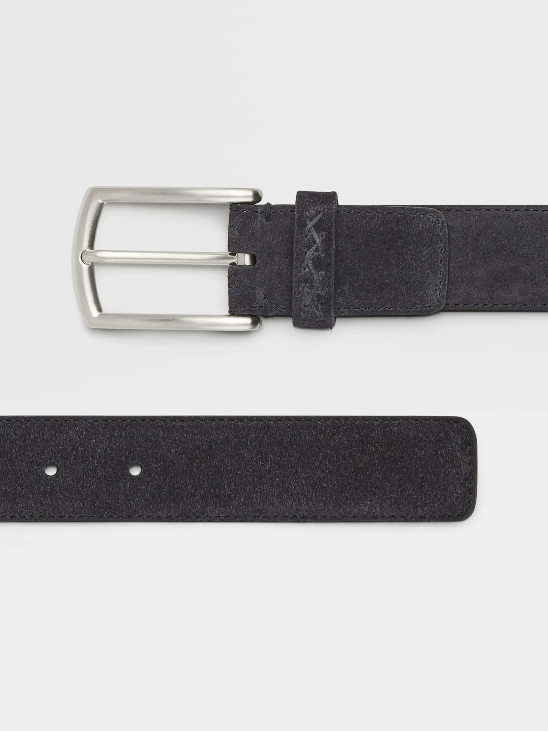 Belts>ZEGNA Navy Blue Suede Belt NavyBlue