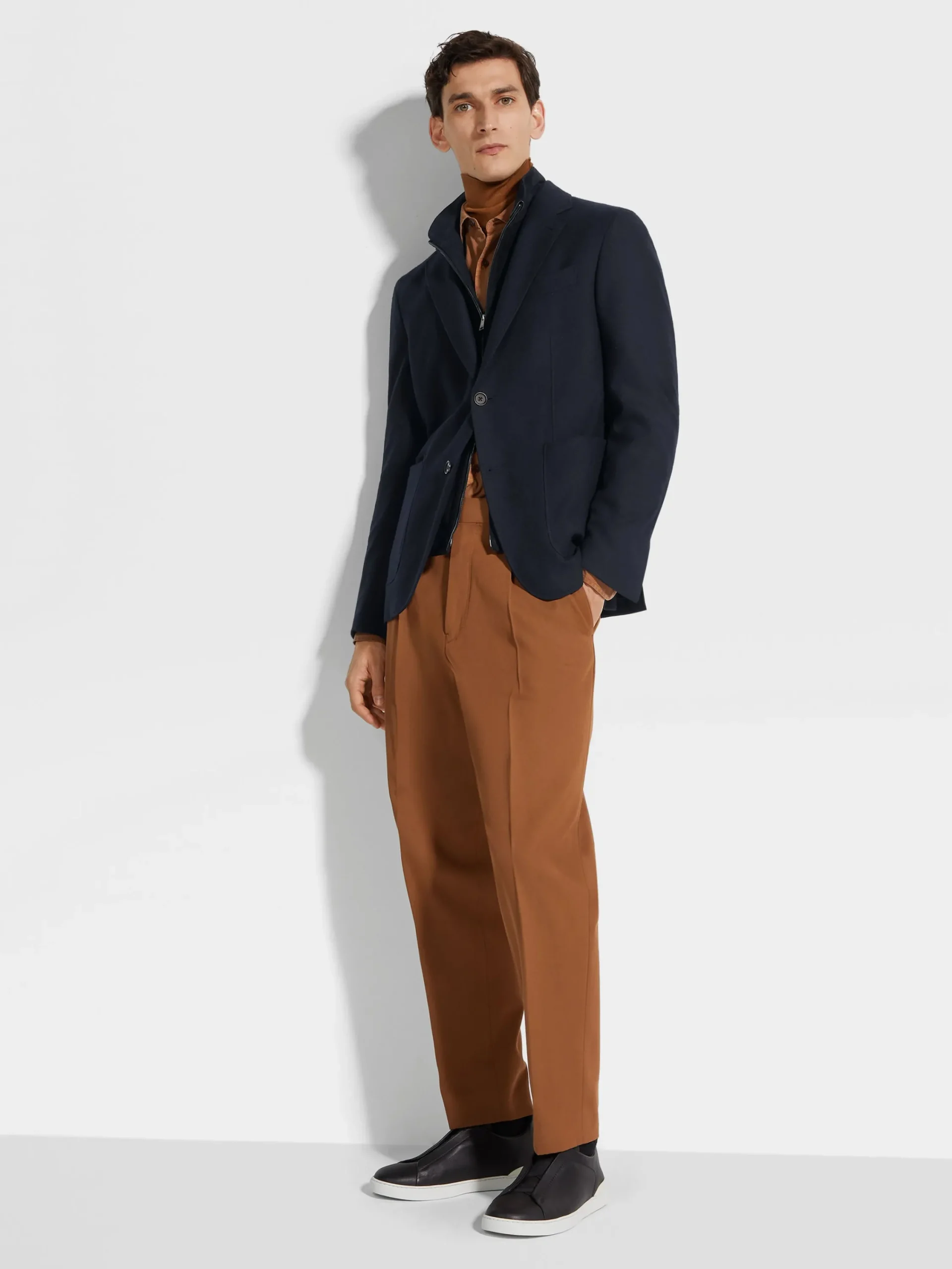 Blazers>ZEGNA Navy Blue Trofeo™ Cashmere Jacket NavyBlue