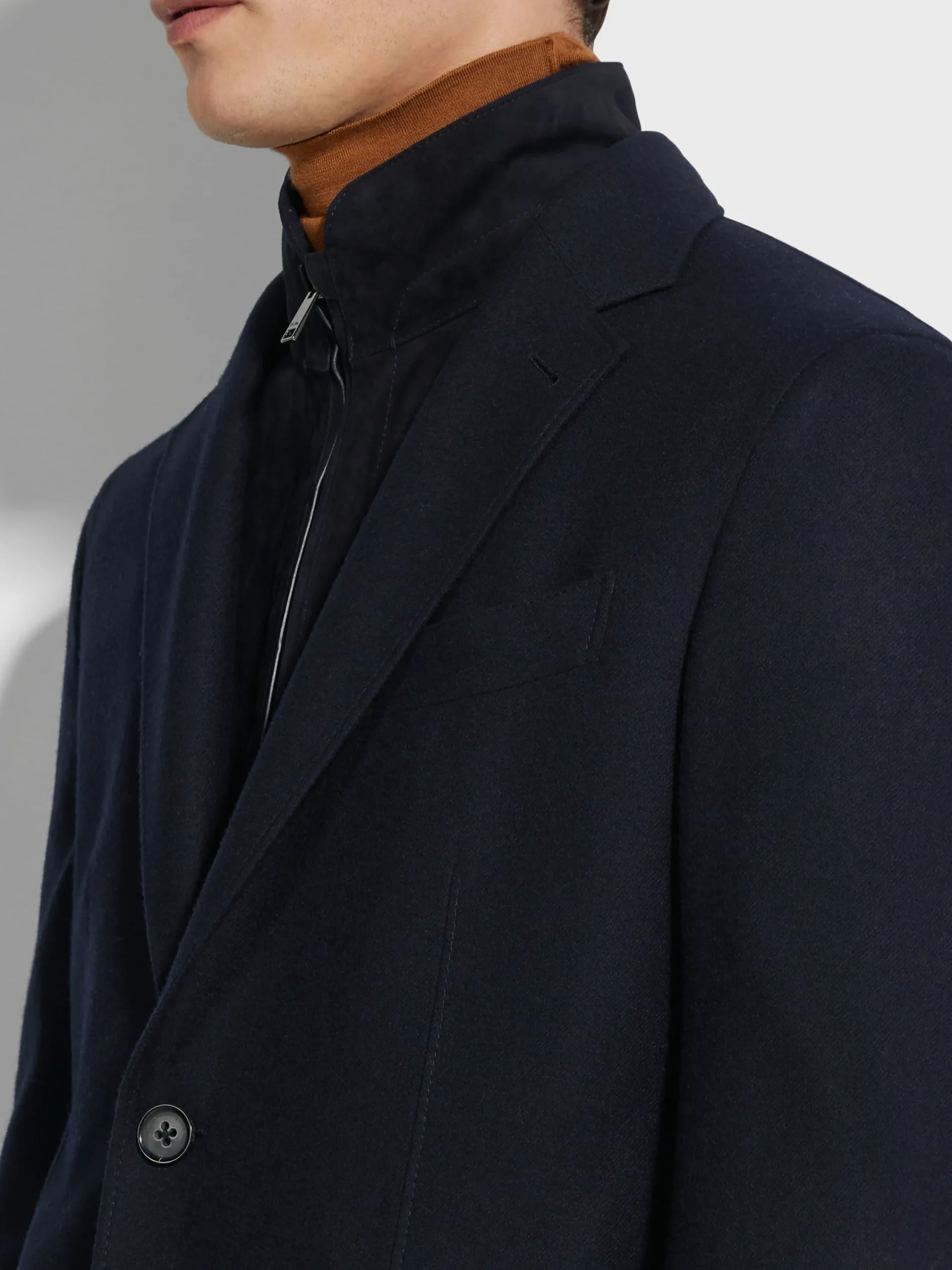 Blazers>ZEGNA Navy Blue Trofeo™ Cashmere Jacket NavyBlue