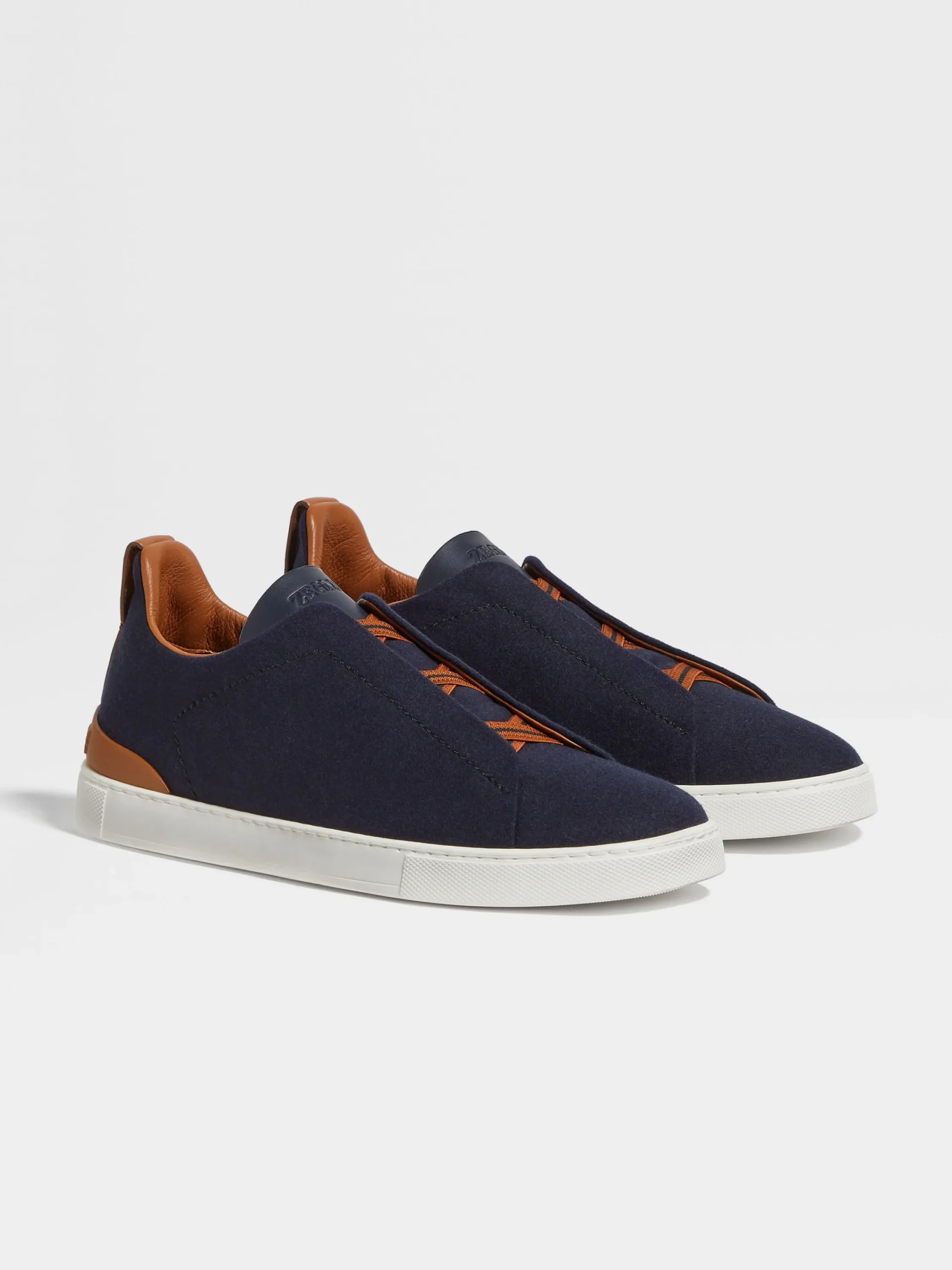 Sneakers>ZEGNA Navy Blue #UseTheExisting™ Triple Stitch™ Sneakers NavyBlue
