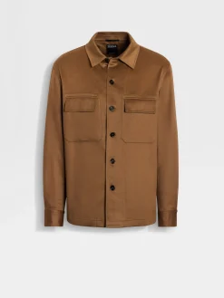 Overshirts And Chore Jackets>ZEGNA Oasi Cashmere Alba Overshirt DarkFoliage
