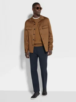 Overshirts And Chore Jackets>ZEGNA Oasi Cashmere Alba Overshirt DarkFoliage