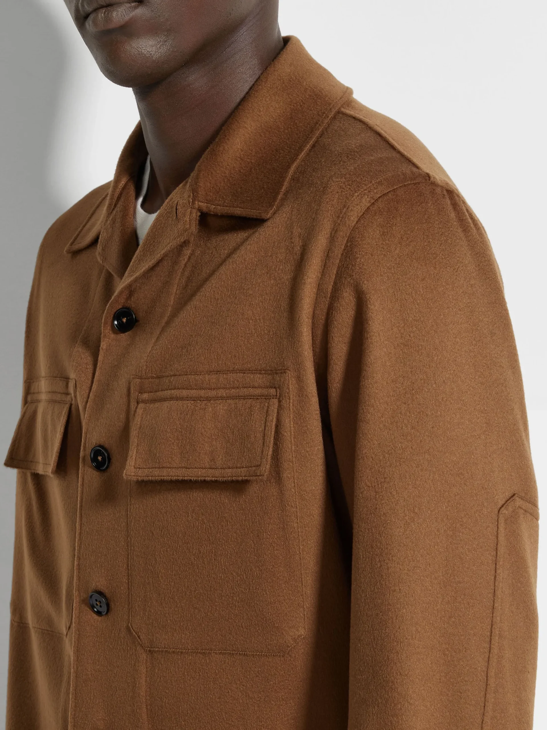Overshirts And Chore Jackets>ZEGNA Oasi Cashmere Alba Overshirt DarkFoliage
