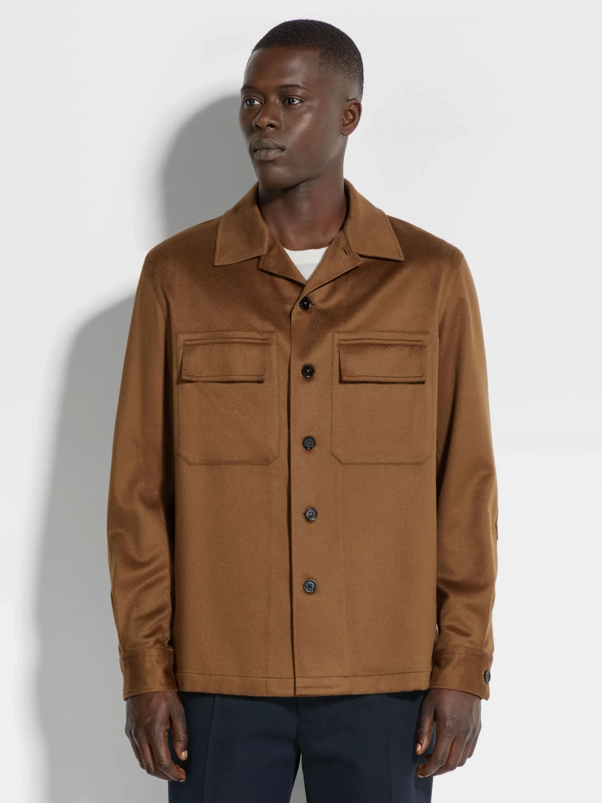 Overshirts And Chore Jackets>ZEGNA Oasi Cashmere Alba Overshirt DarkFoliage