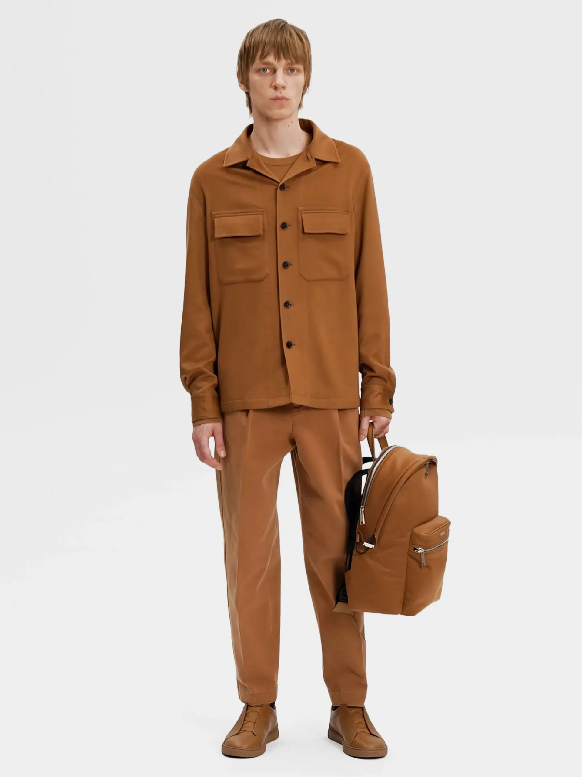 Overshirts And Chore Jackets>ZEGNA Oasi Cashmere Alba Overshirt DarkFoliage