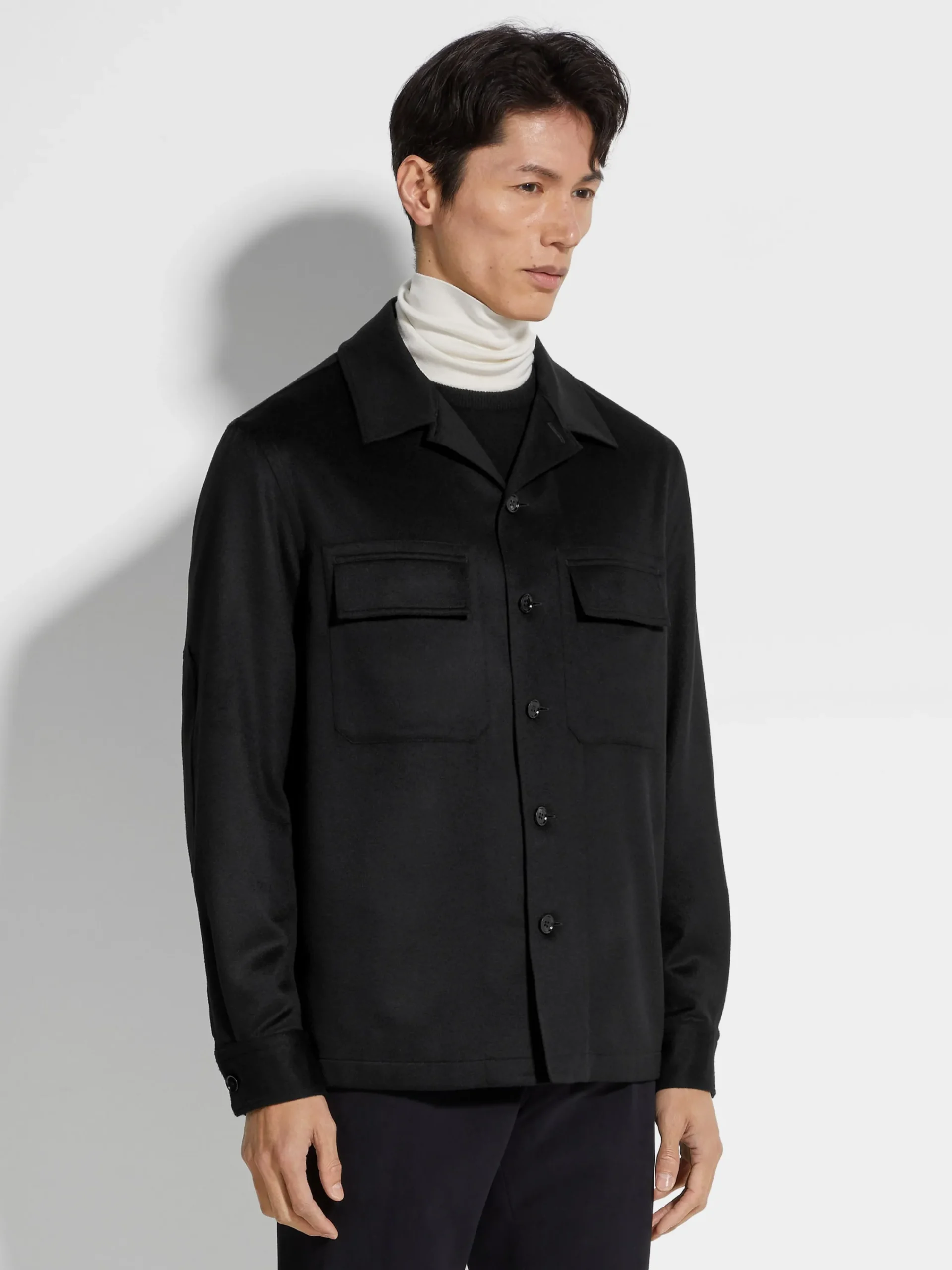 Travel In Style|Overshirts And Chore Jackets>ZEGNA Oasi Cashmere Alba Overshirt Black