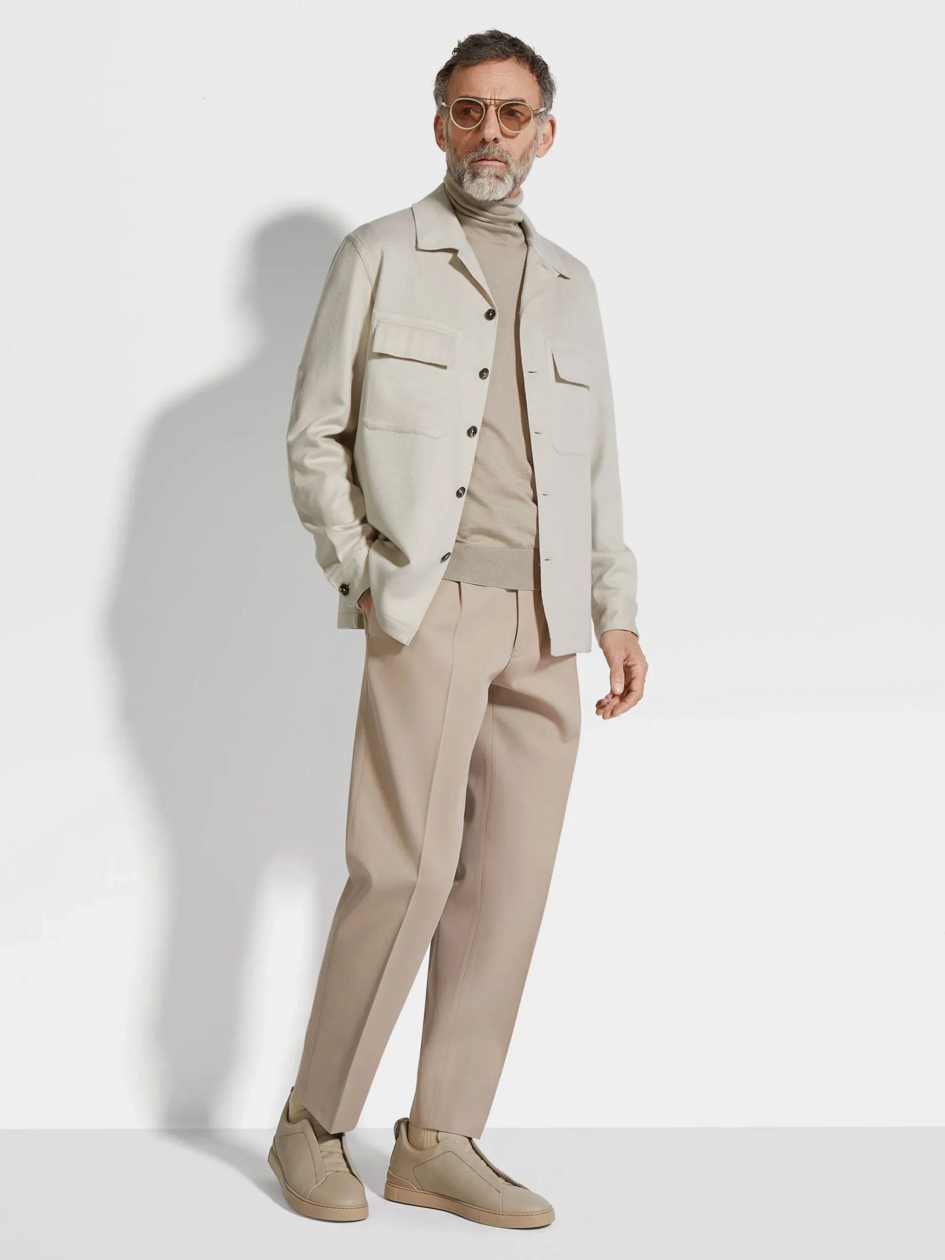 Overshirts And Chore Jackets>ZEGNA Oasi Cashmere Alba Overshirt White