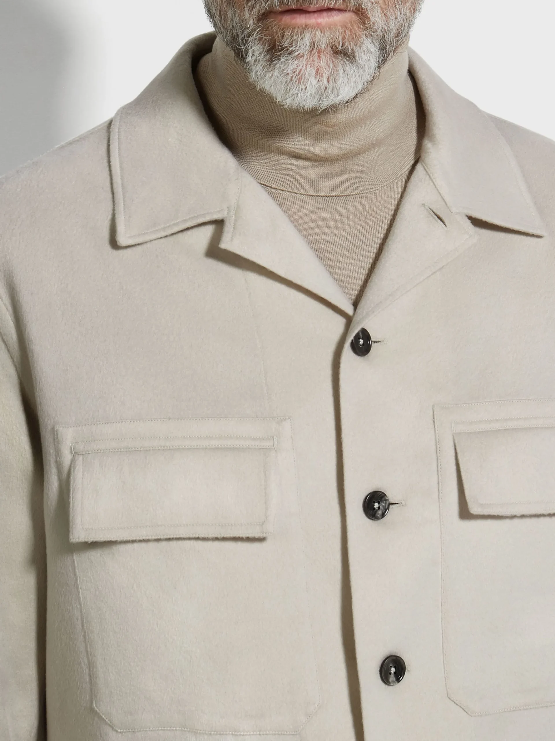 Overshirts And Chore Jackets>ZEGNA Oasi Cashmere Alba Overshirt White